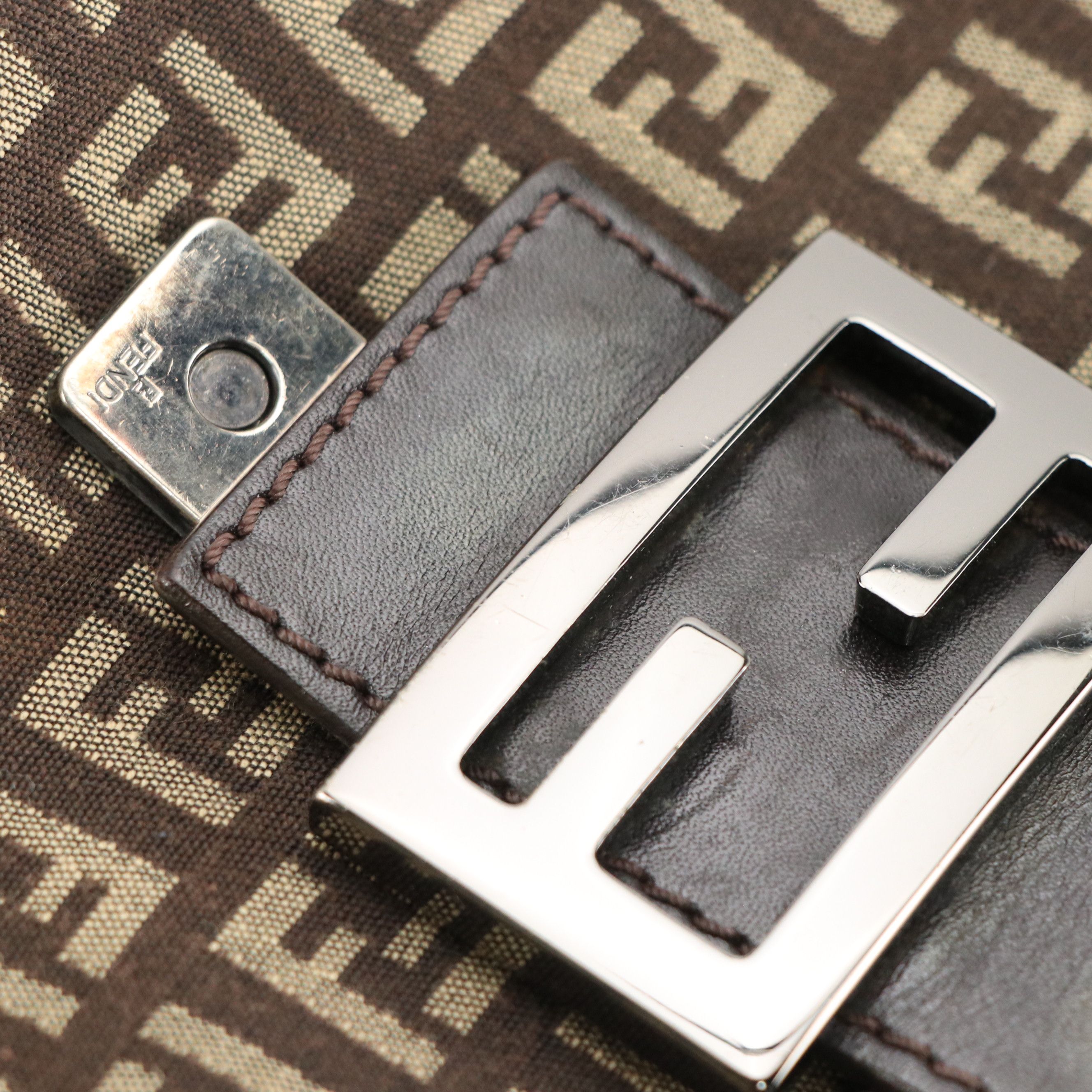 Fendi Forever Baguette 8BR003 in Zucchino Canvas