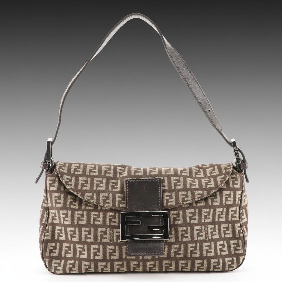 Fendi Forever Baguette 8BR003 in Zucchino Canvas