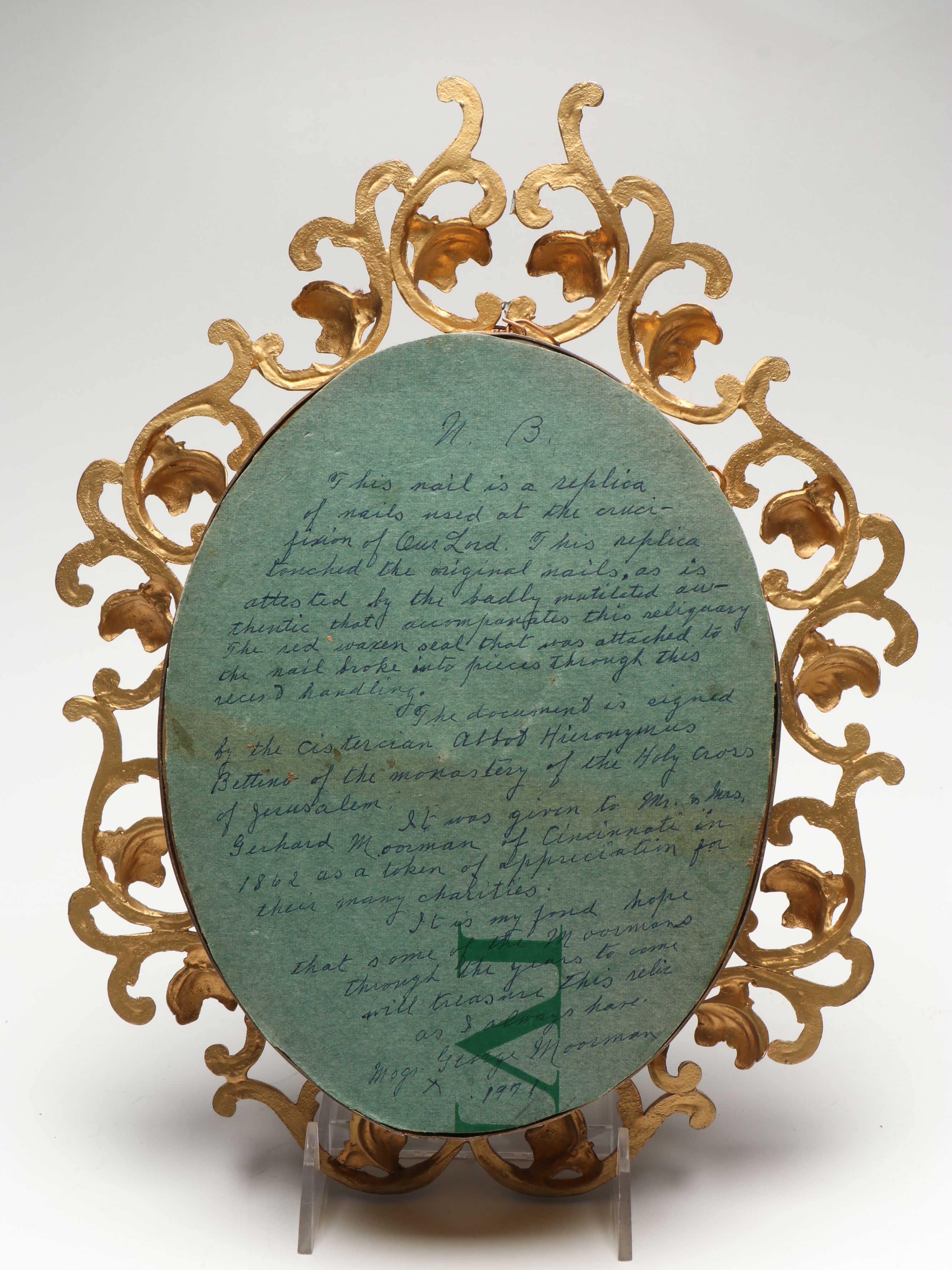 Monsignor George J. Moorman Portrait Photographs and Reliquary