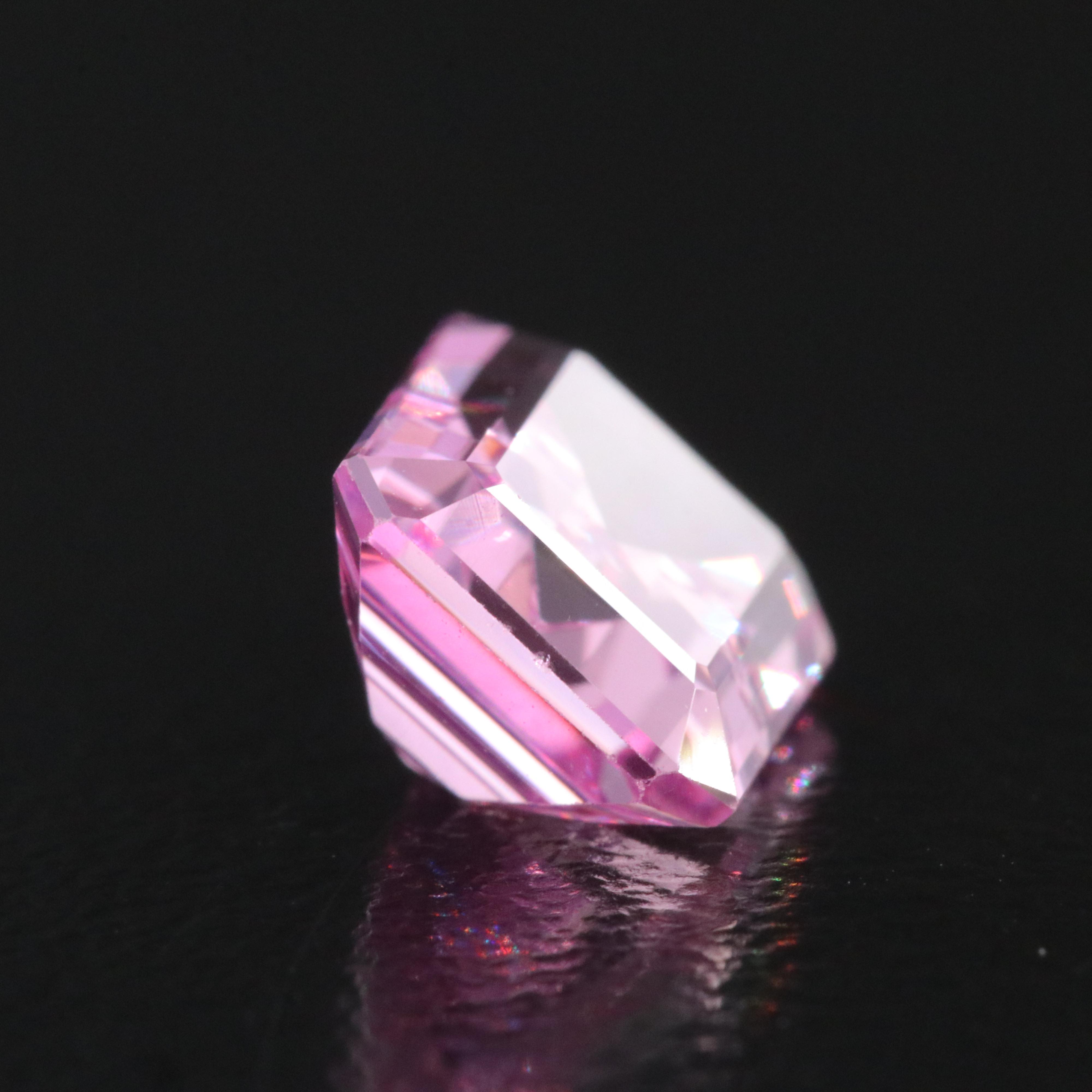 Loose 2.96 CT Lab Grown Pink Sapphire