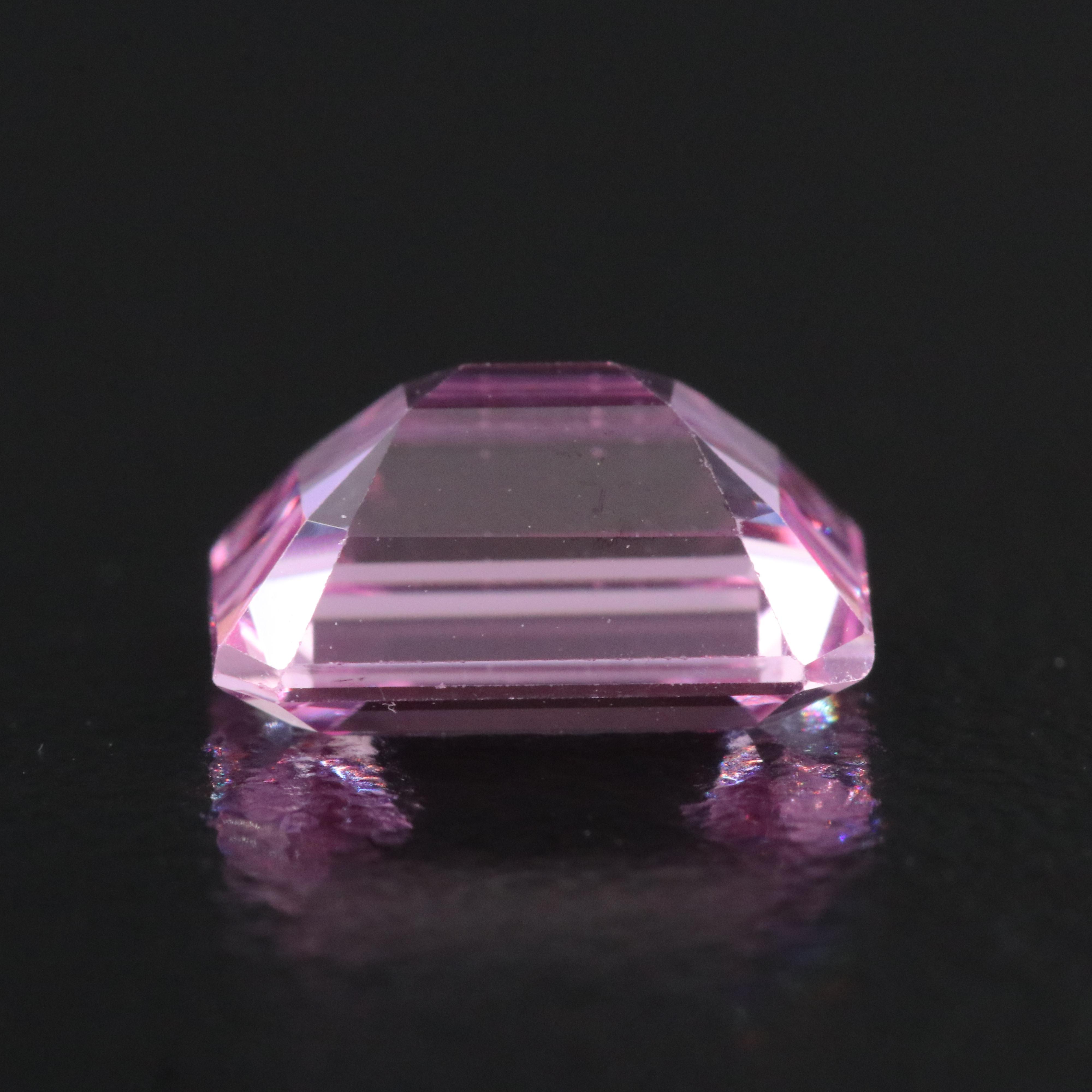 Loose 2.96 CT Lab Grown Pink Sapphire