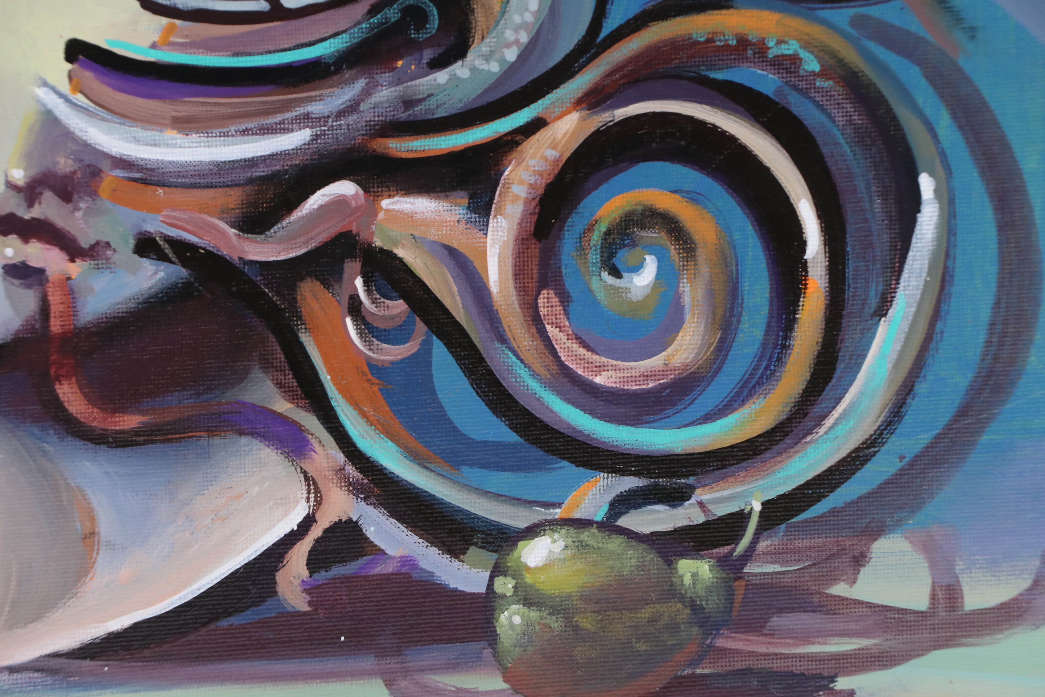 Jeshua Murillo Surrealist Acrylic Painting, 21st Century