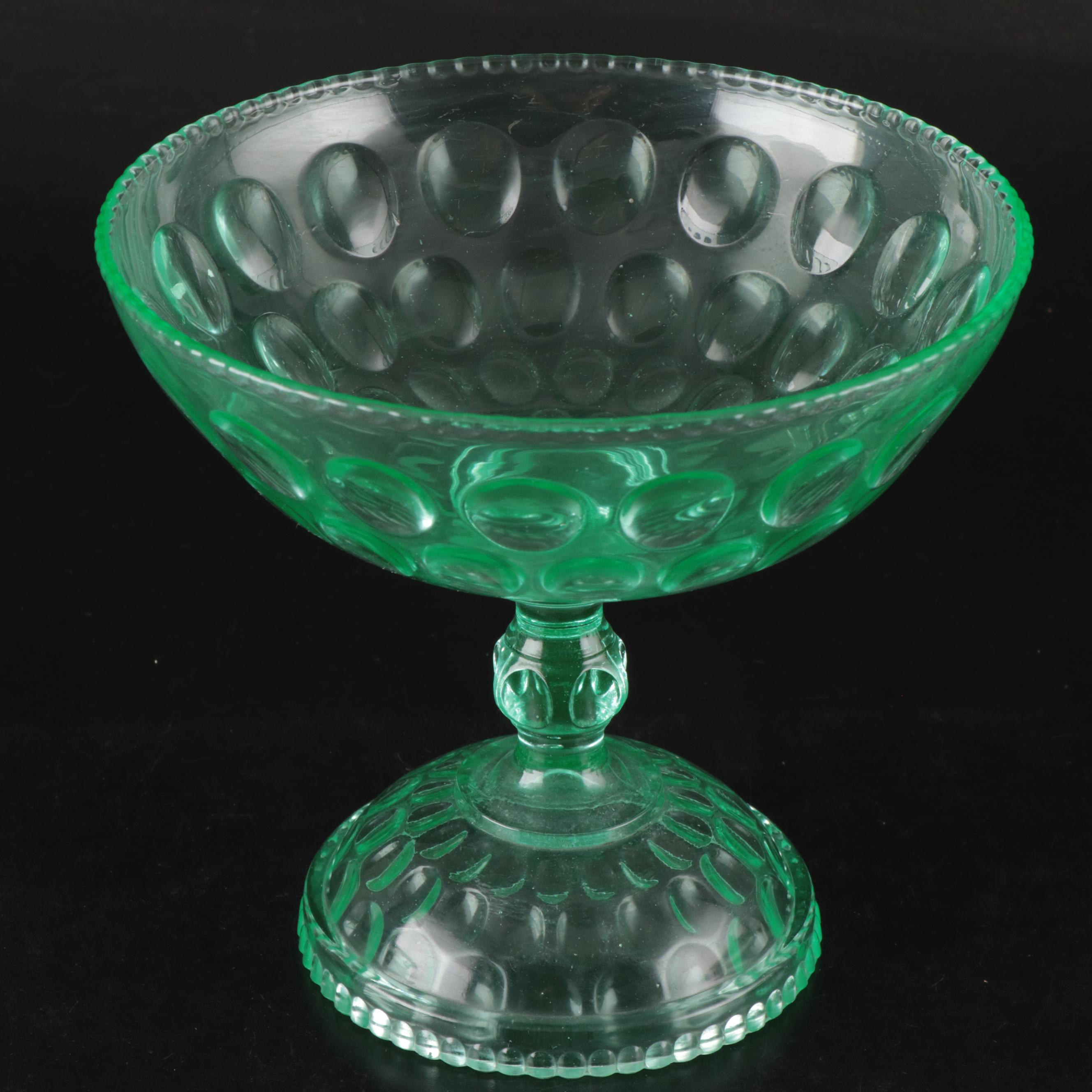 Imperial Glass "Diamond Block Green" and Other Uranium Glass Tableware