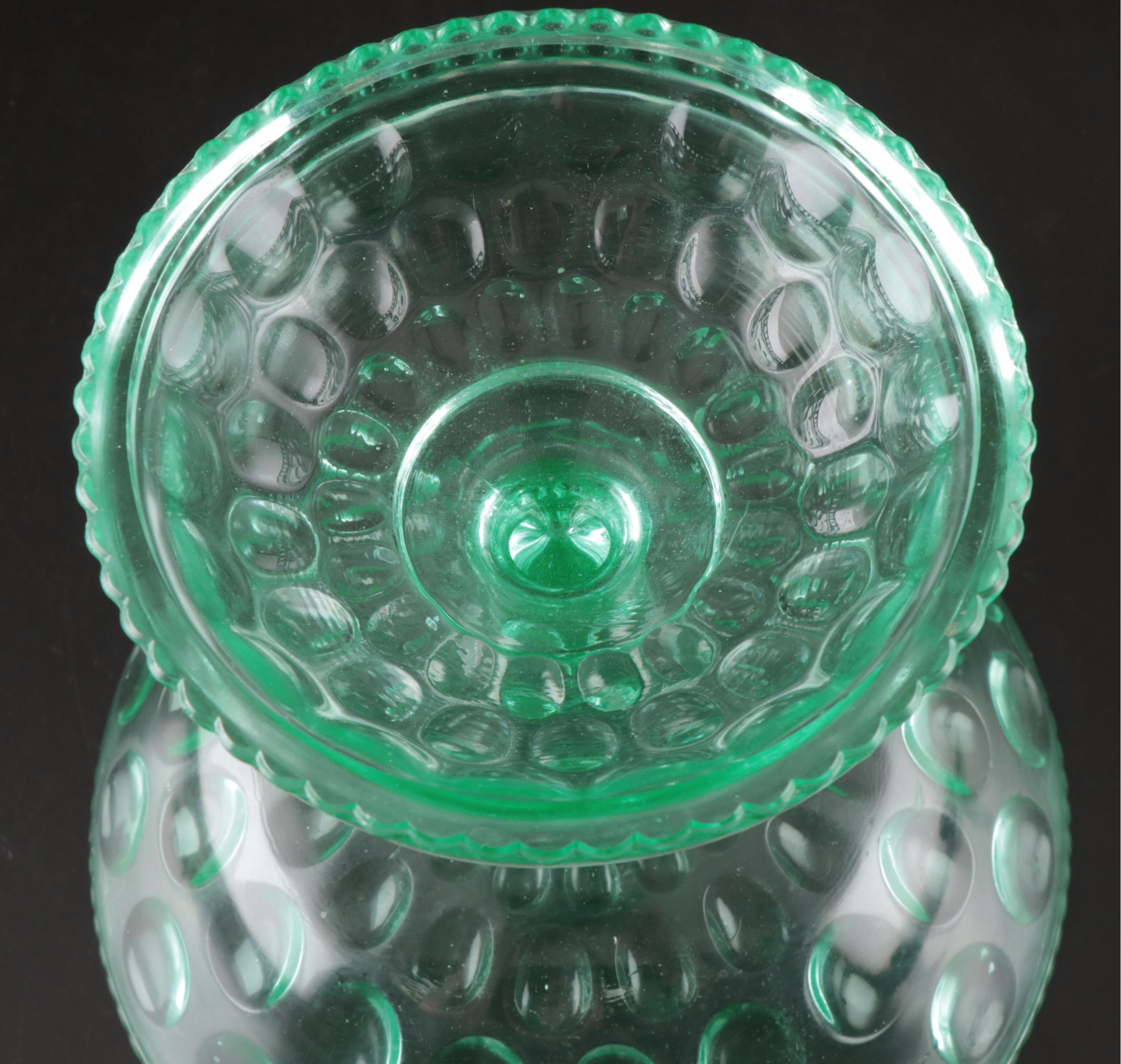 Imperial Glass "Diamond Block Green" and Other Uranium Glass Tableware