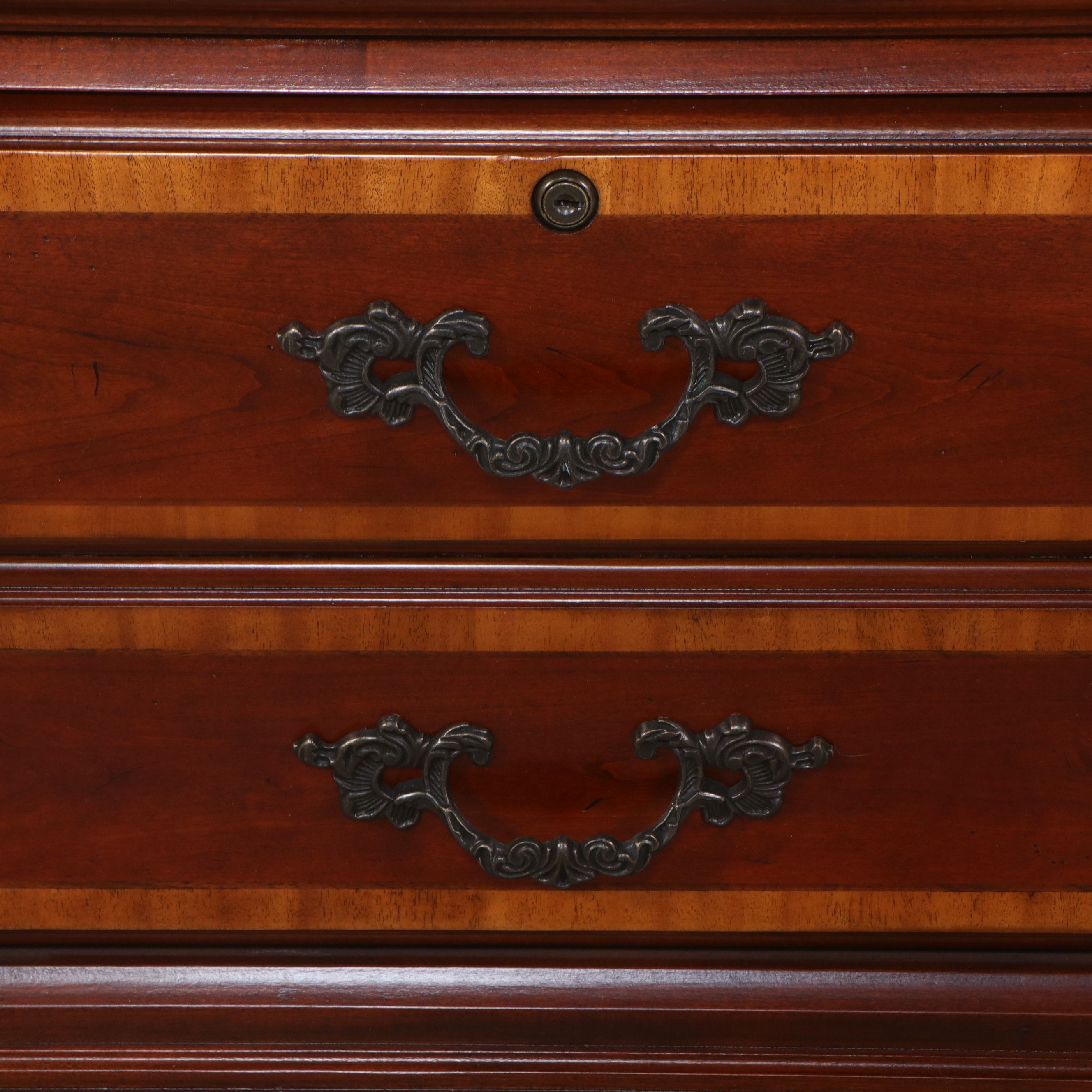 Traditional Style Illuminated Mahogany Finish Bookcase