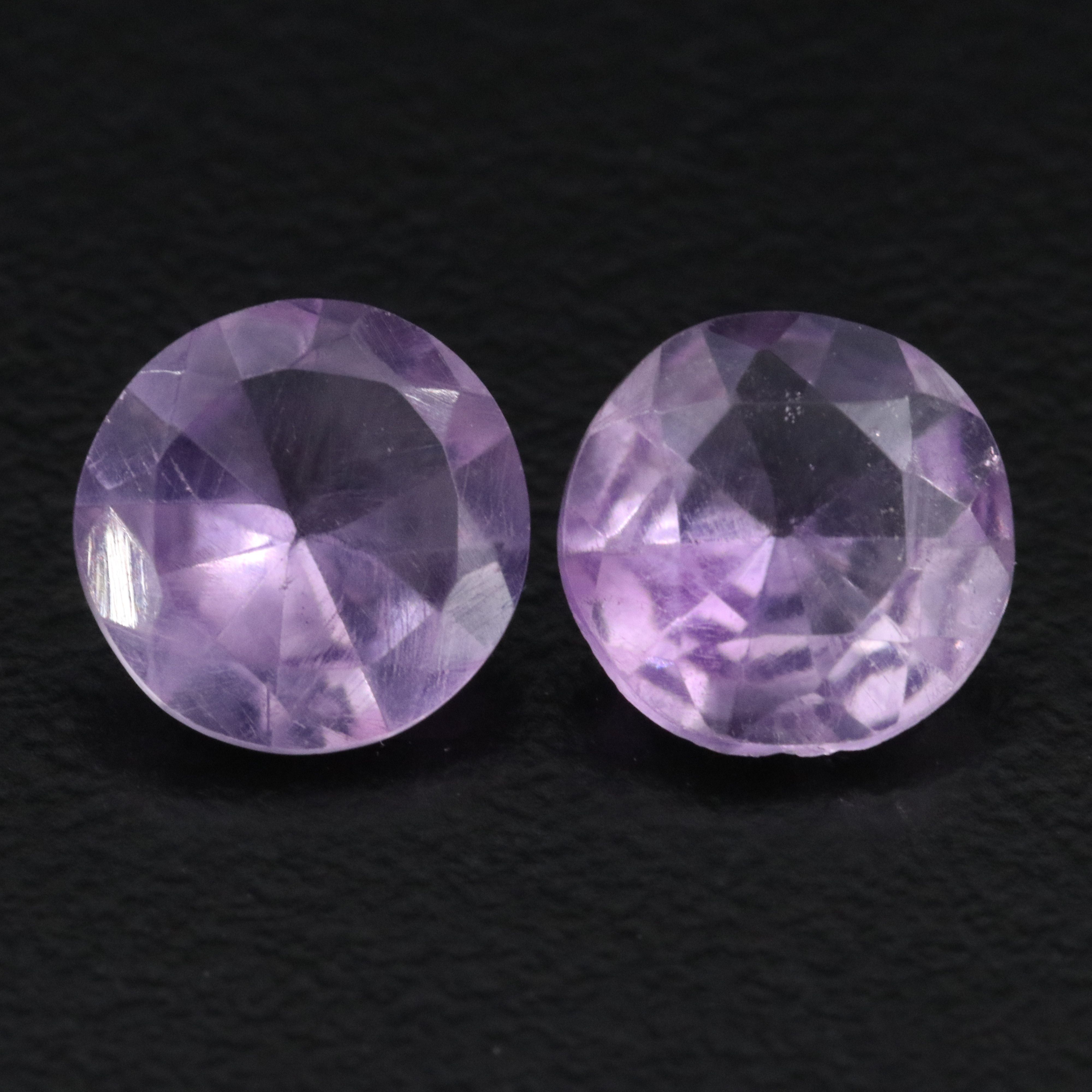 Loose 2.61 CTW Amethyst Pair