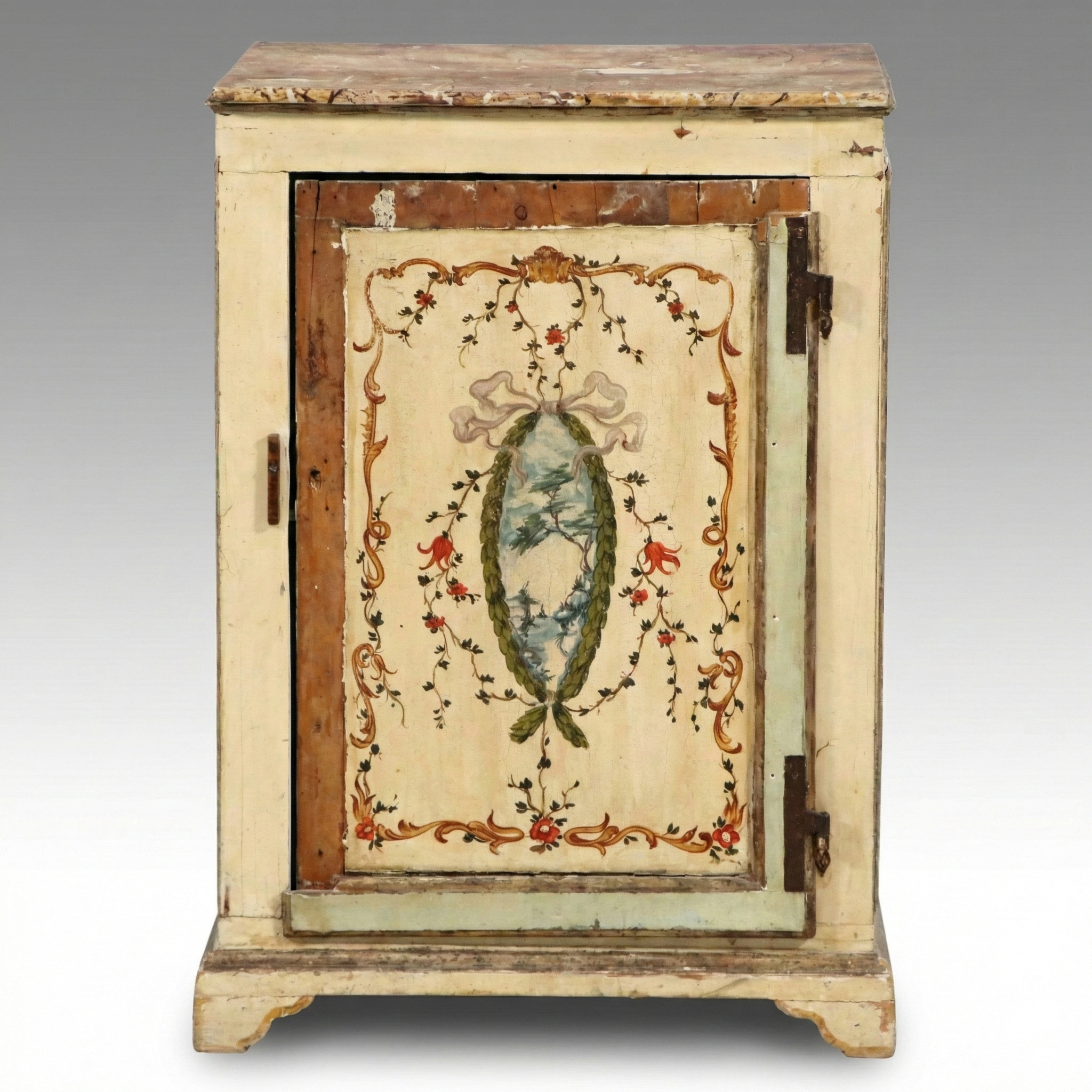 Henry Faulkner Estate Neoclassical Painted Commode, 18th/19th C.