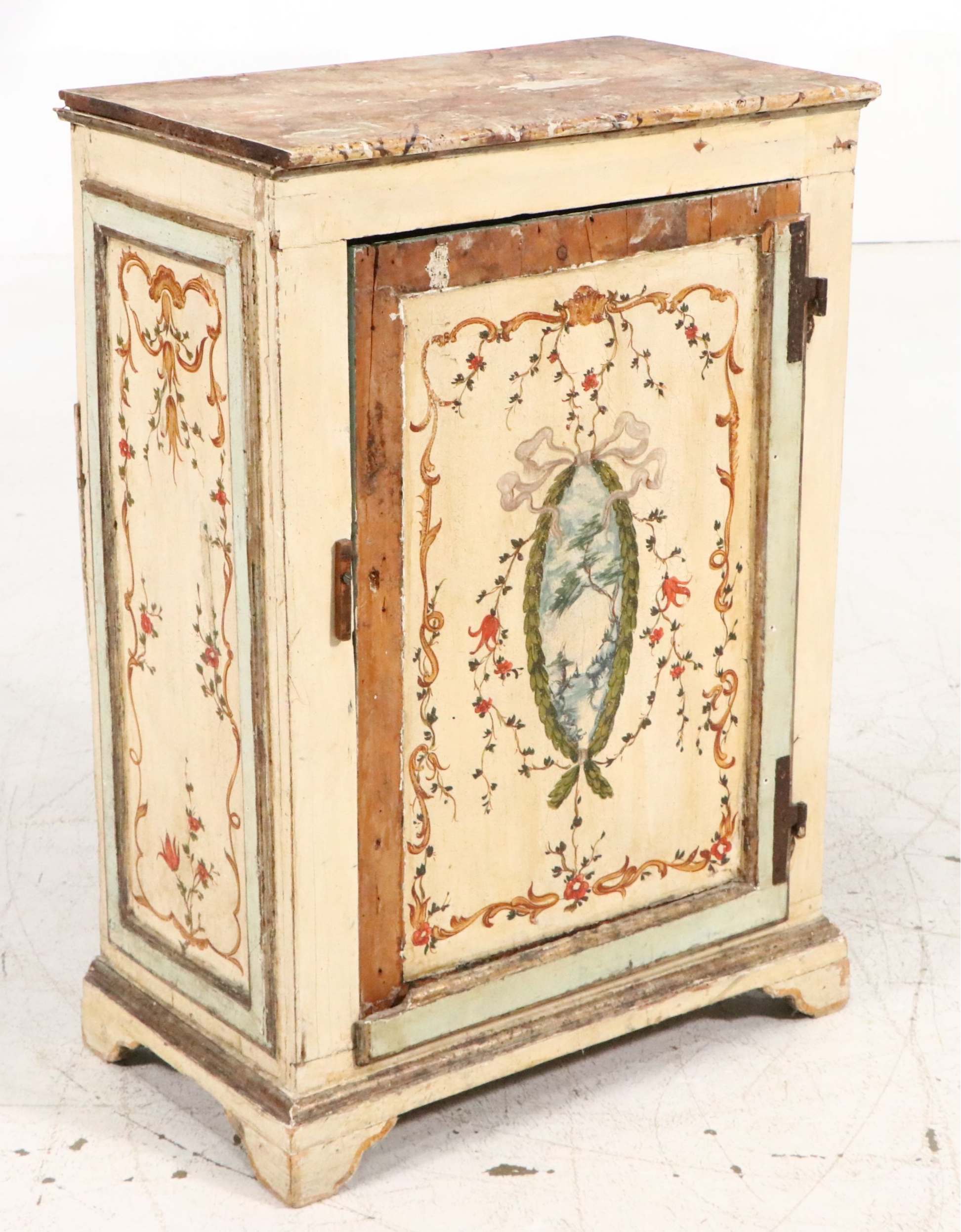 Henry Faulkner Estate Neoclassical Painted Commode, 18th/19th C.