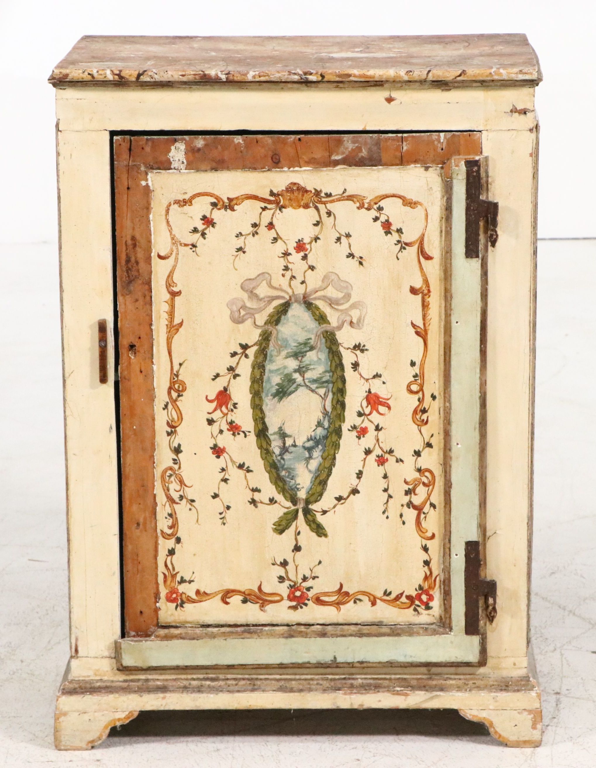 Henry Faulkner Estate Neoclassical Painted Commode, 18th/19th C.