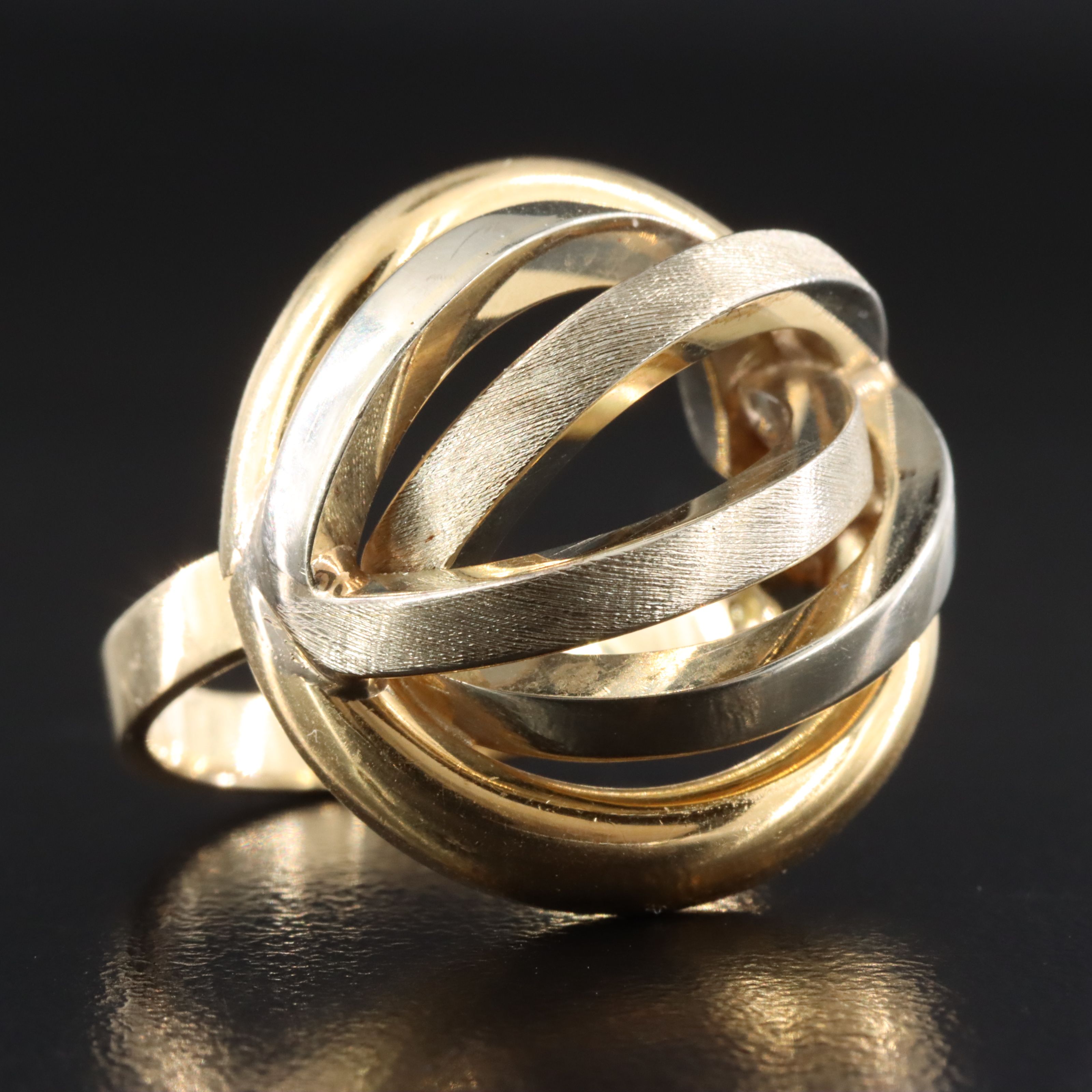 18K Two-Tone Dome Ring