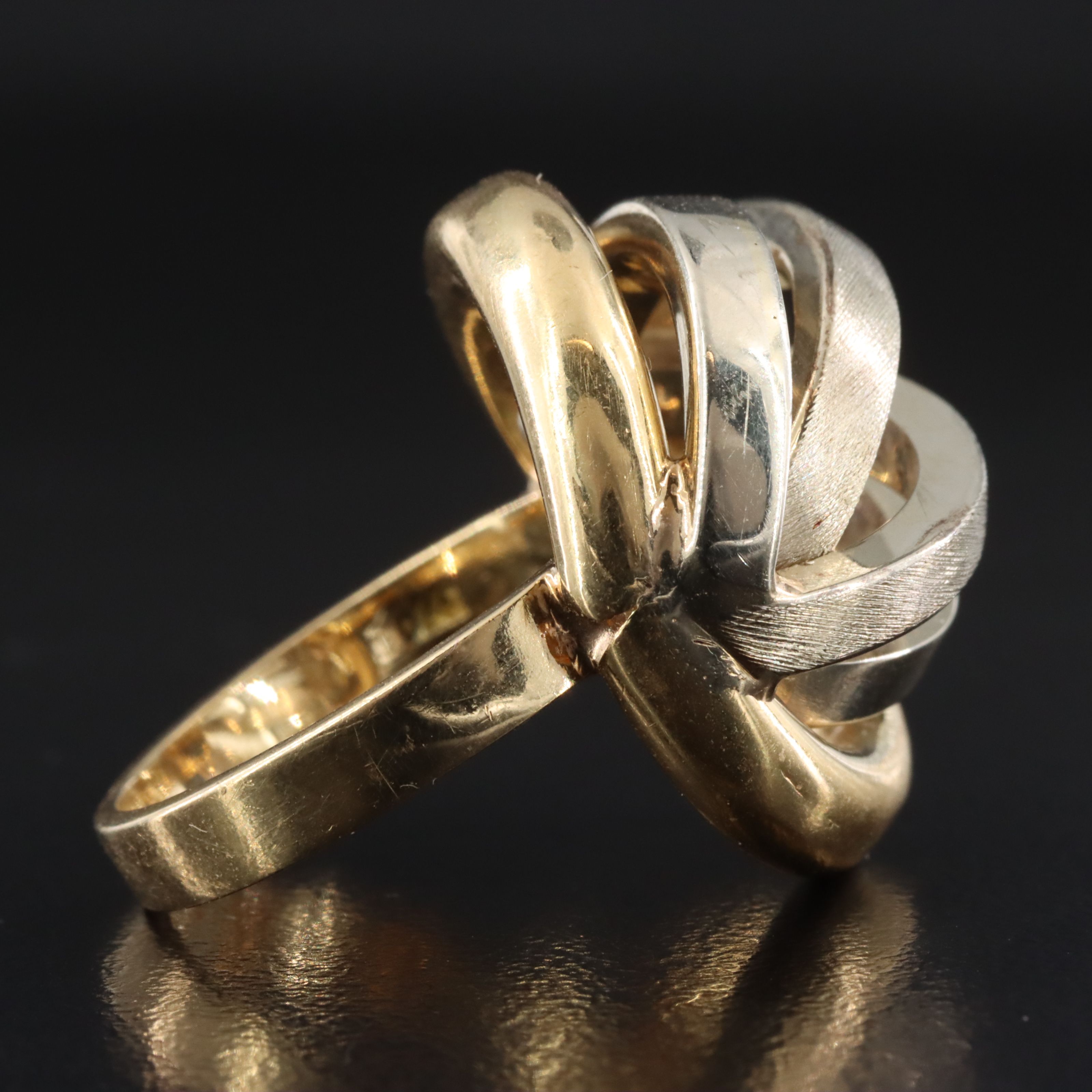 18K Two-Tone Dome Ring