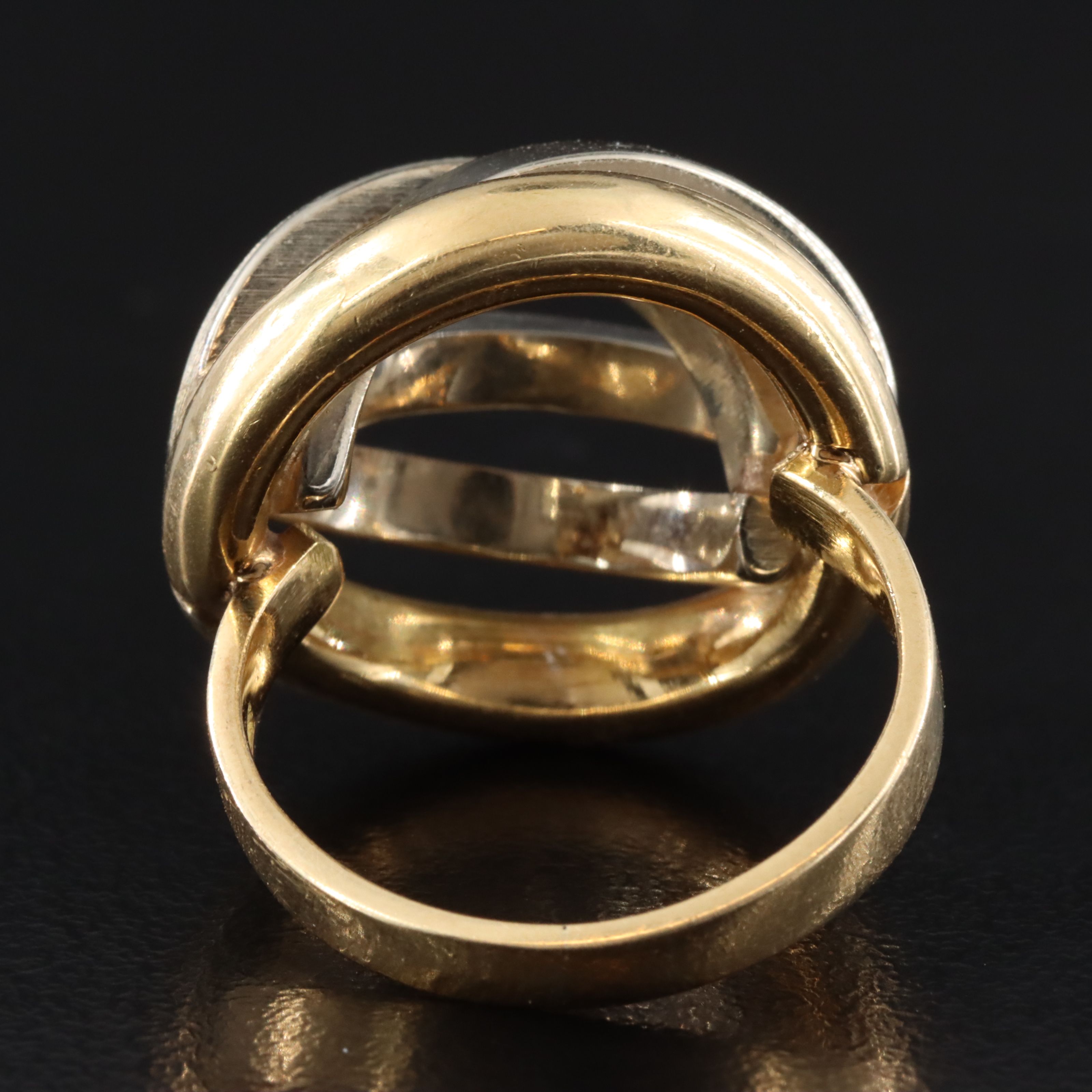 18K Two-Tone Dome Ring