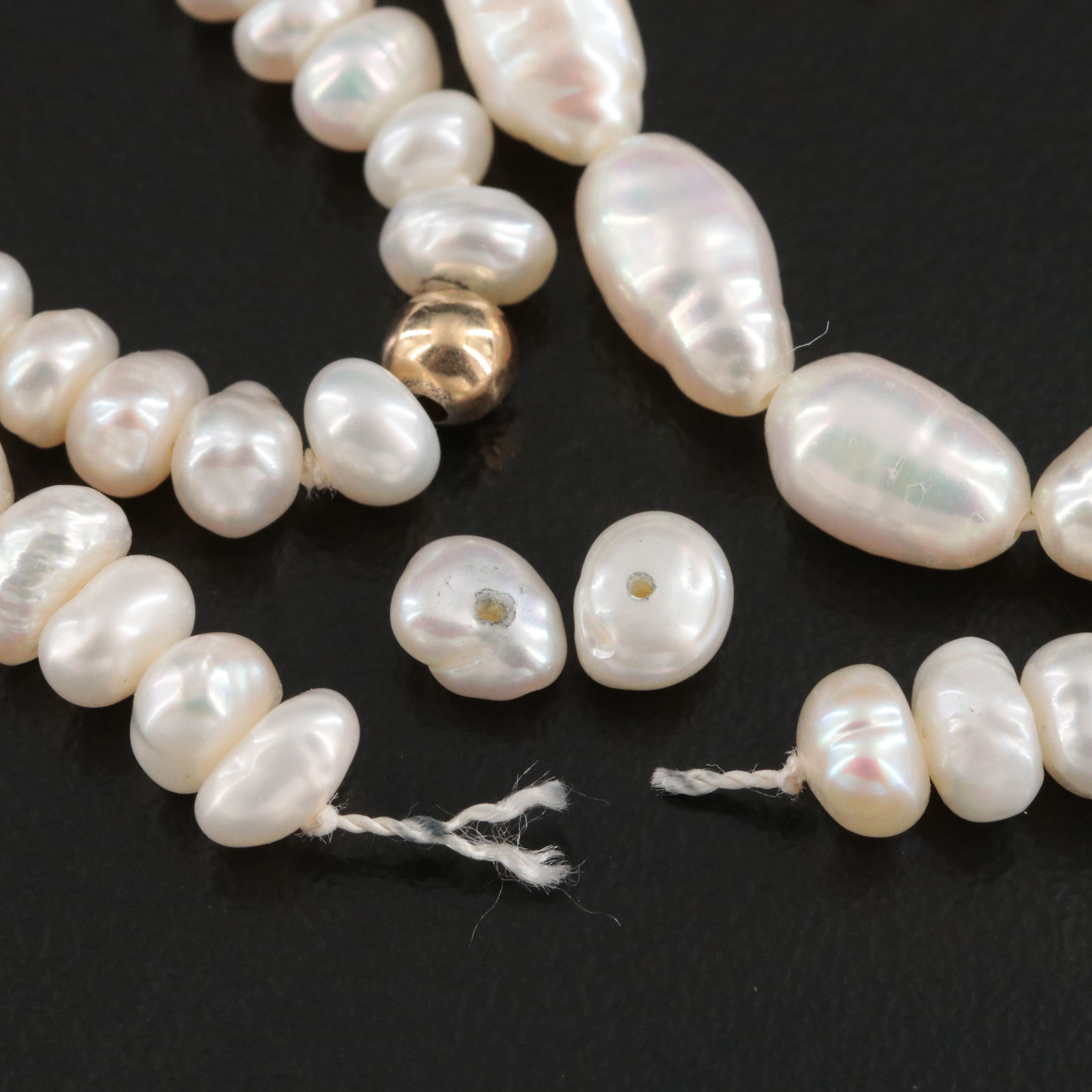 14K Tiered Baroque Pearl Necklace