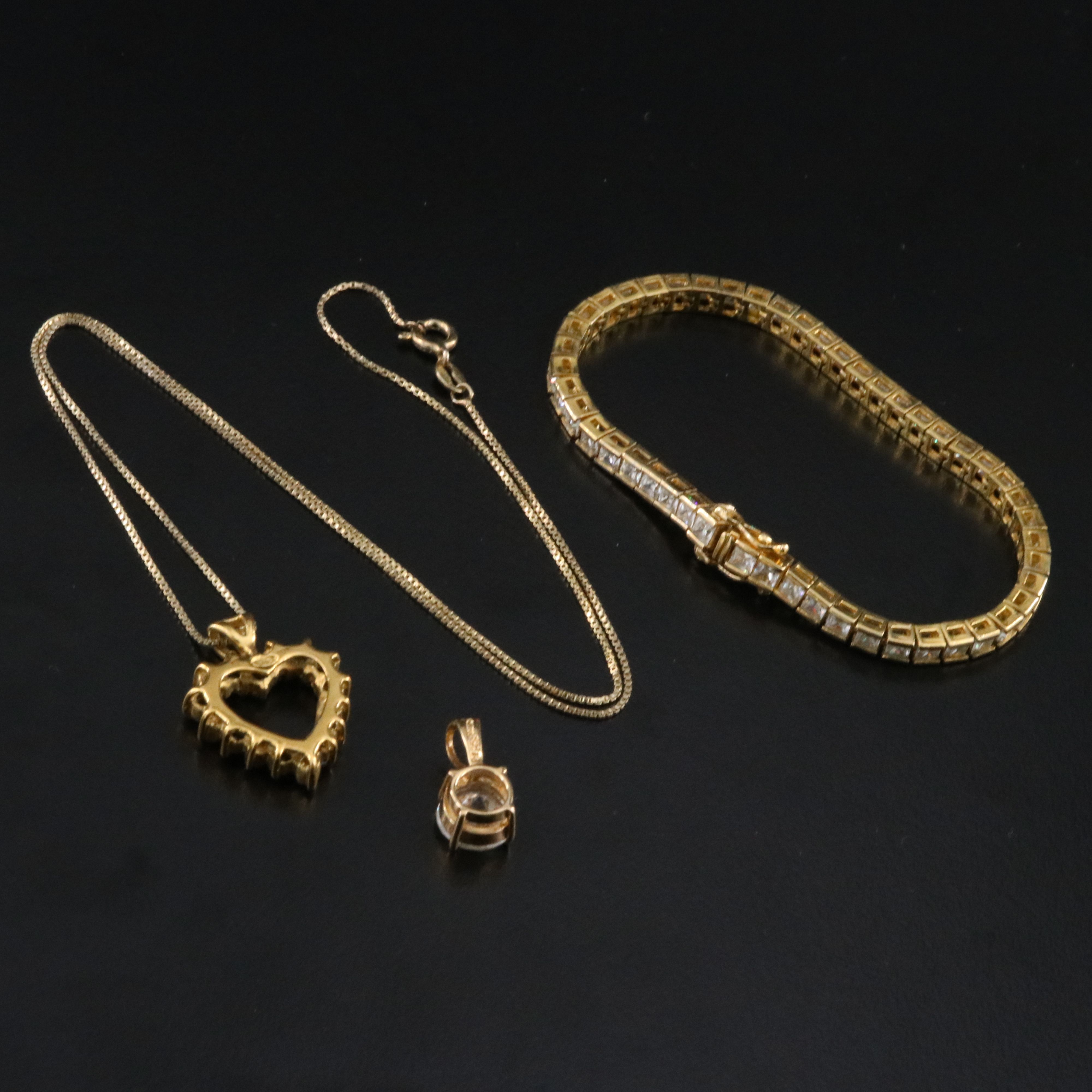 Sterling Sapphire, CZ and Diamond Jewelry