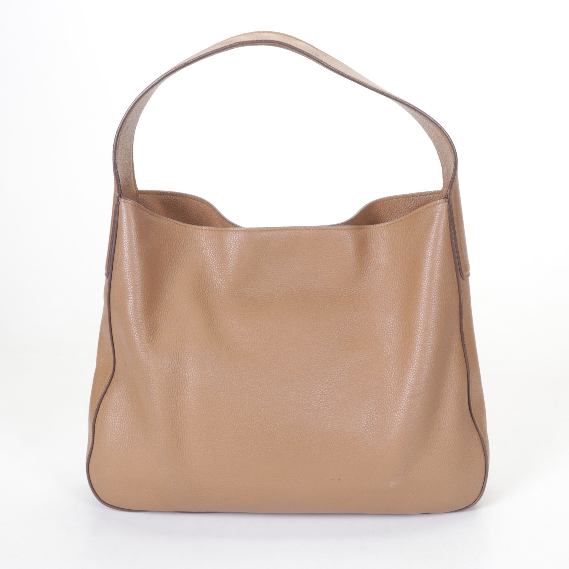 Prada Caramel Vitello Daino Hobo Shoulder Bag