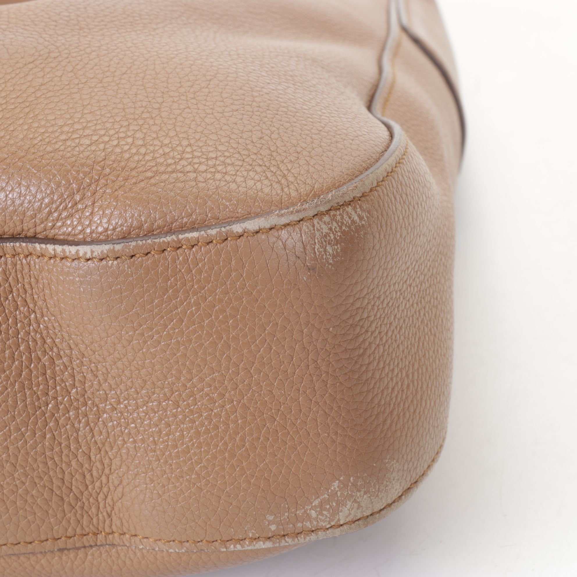 Prada Caramel Vitello Daino Hobo Shoulder Bag