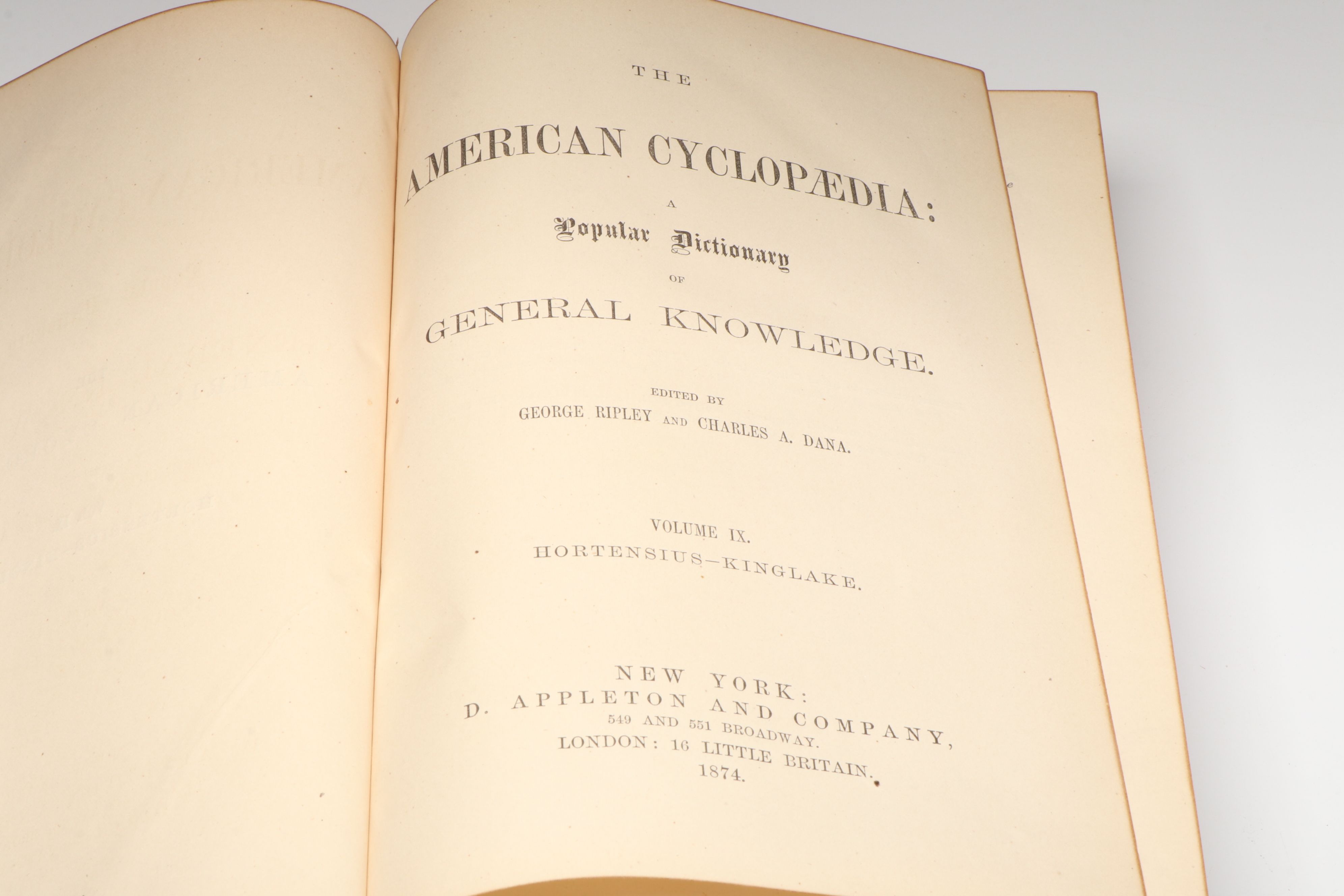 "The American Cyclopaedia" Leather Bound Full Set, 1874