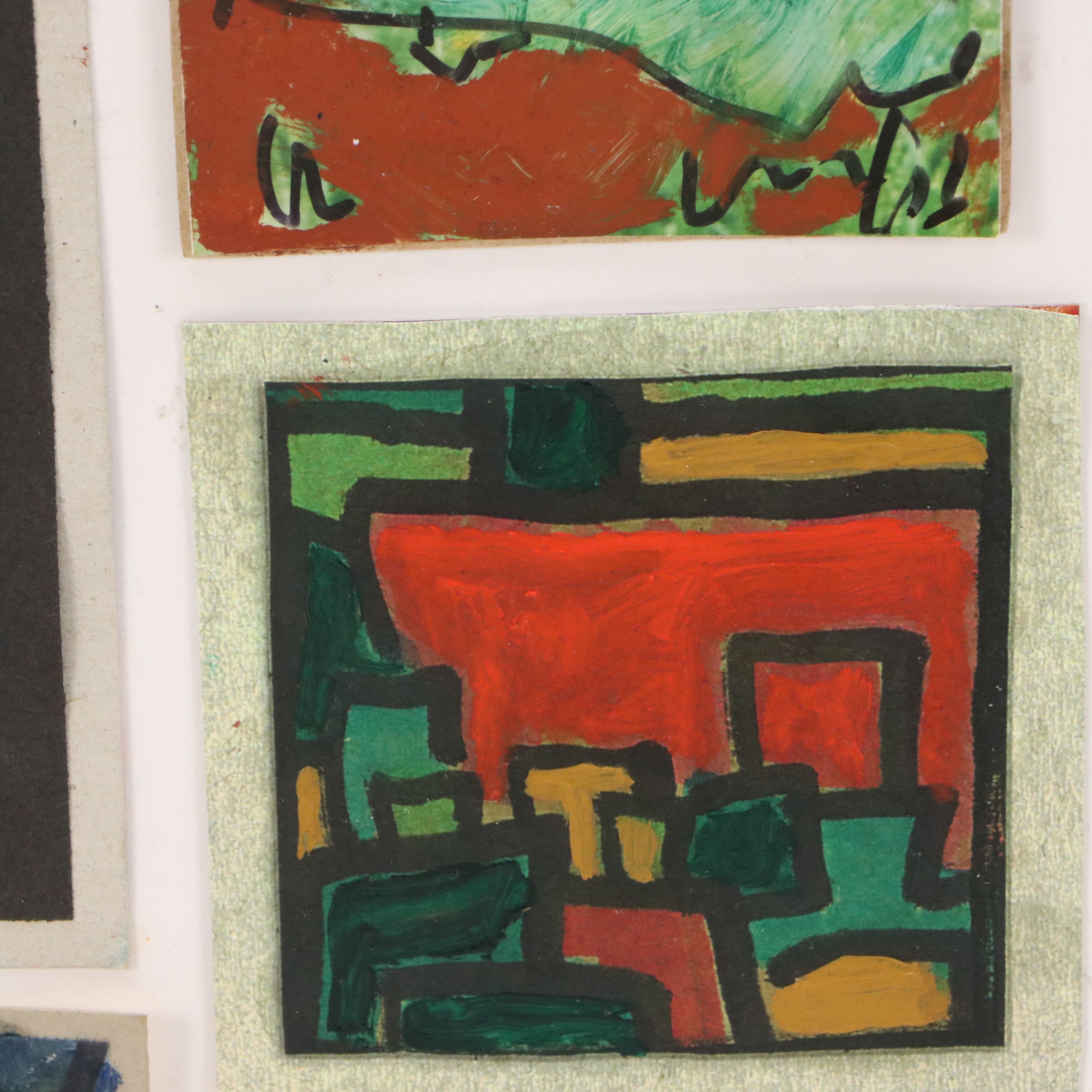 Modernist Style Figurative Mixed Media Painting Assemblage, 21st Century