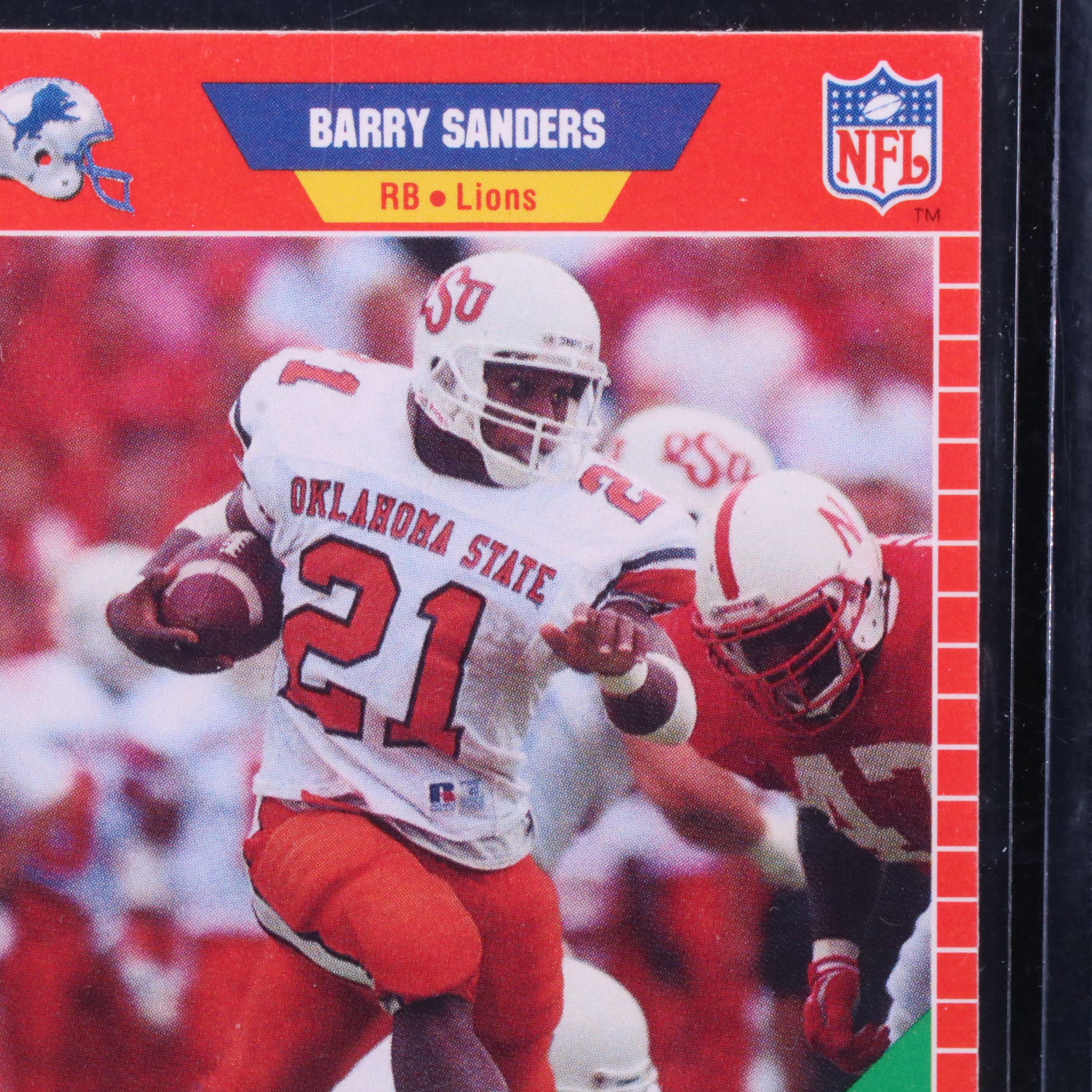 1989 NFL Pro Set Barry Sanders Detroit Lions Rookie Football Card