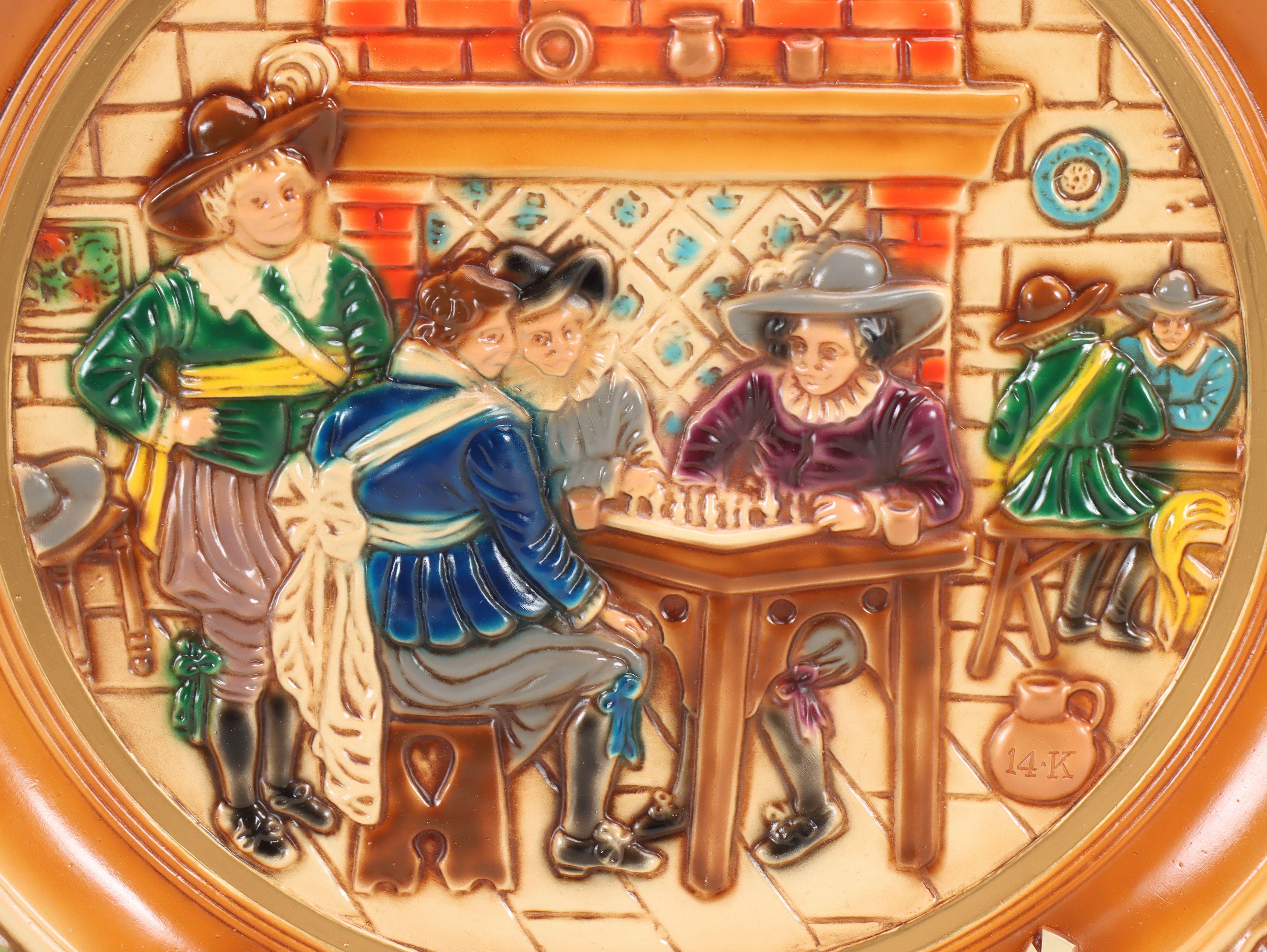 Hudepohl "Pure Grain Beer" Chalkware Wall Hanging, Vintage