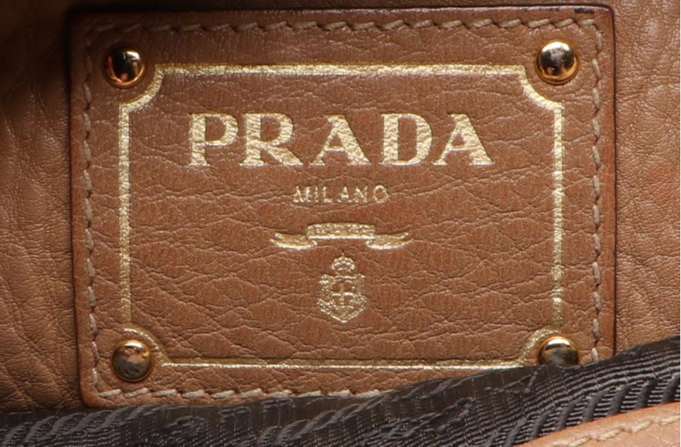Prada Two-Way Shopping Tote in Beige Vitello Daino Leather