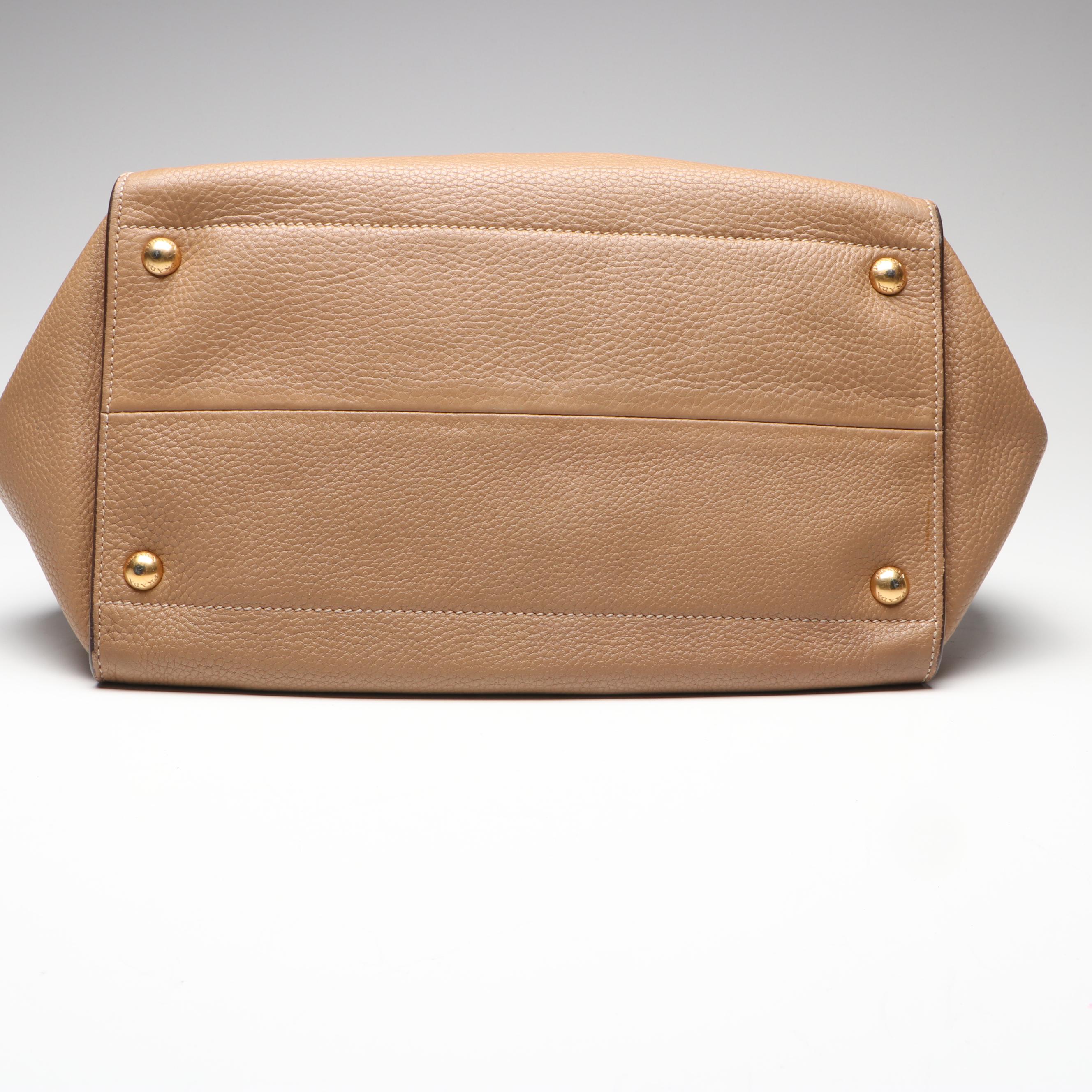 Prada Two-Way Shopping Tote in Beige Vitello Daino Leather