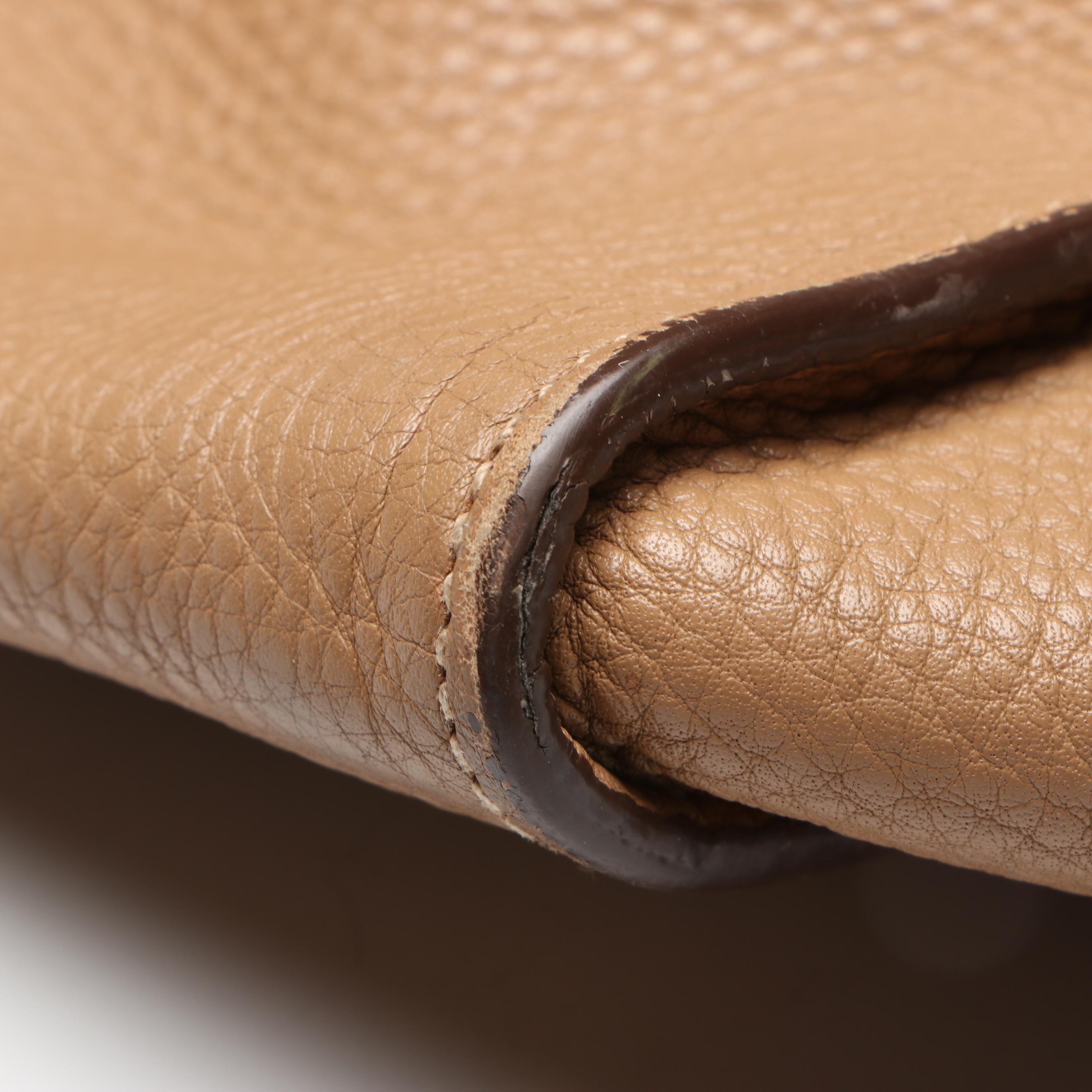 Prada Two-Way Shopping Tote in Beige Vitello Daino Leather