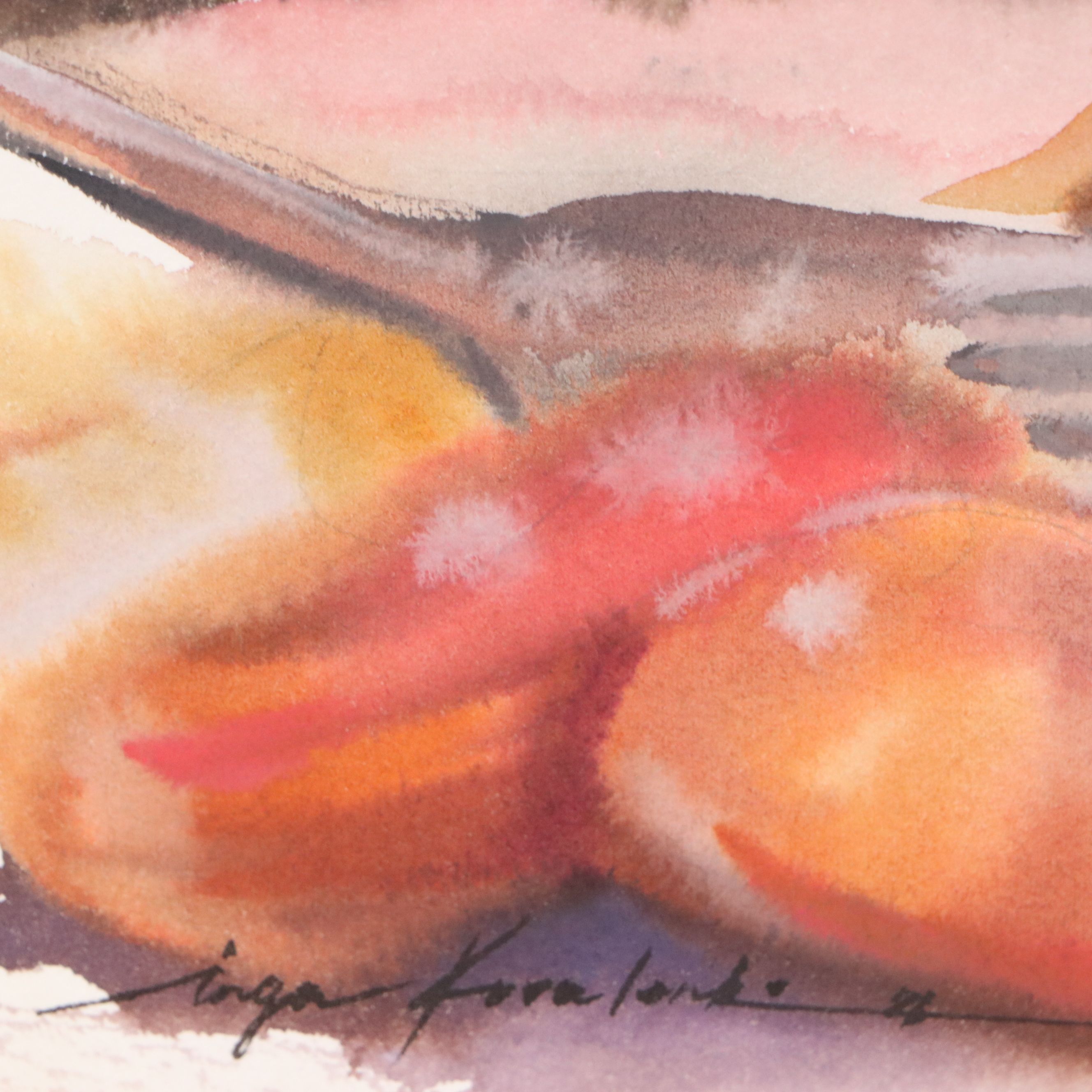 Inga Kovalenko Watercolor Painting of Cat, 2026