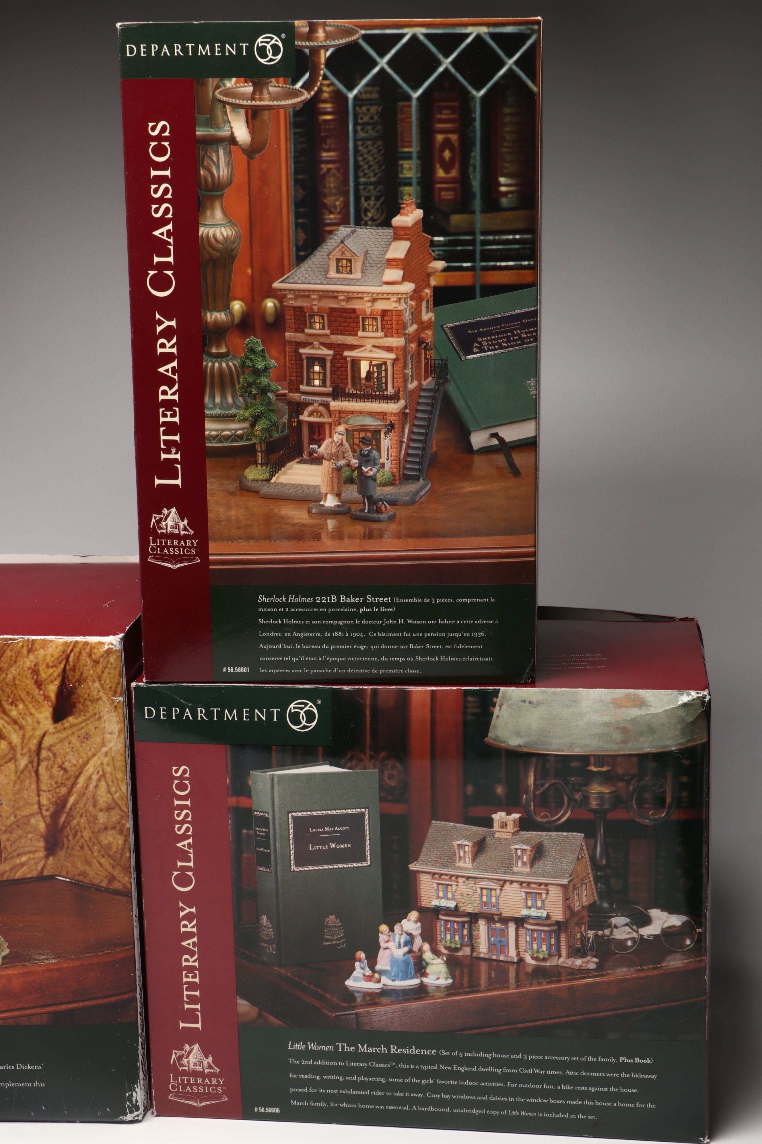 Department 56 Literary Classics and Snow Village Porcelain Sets