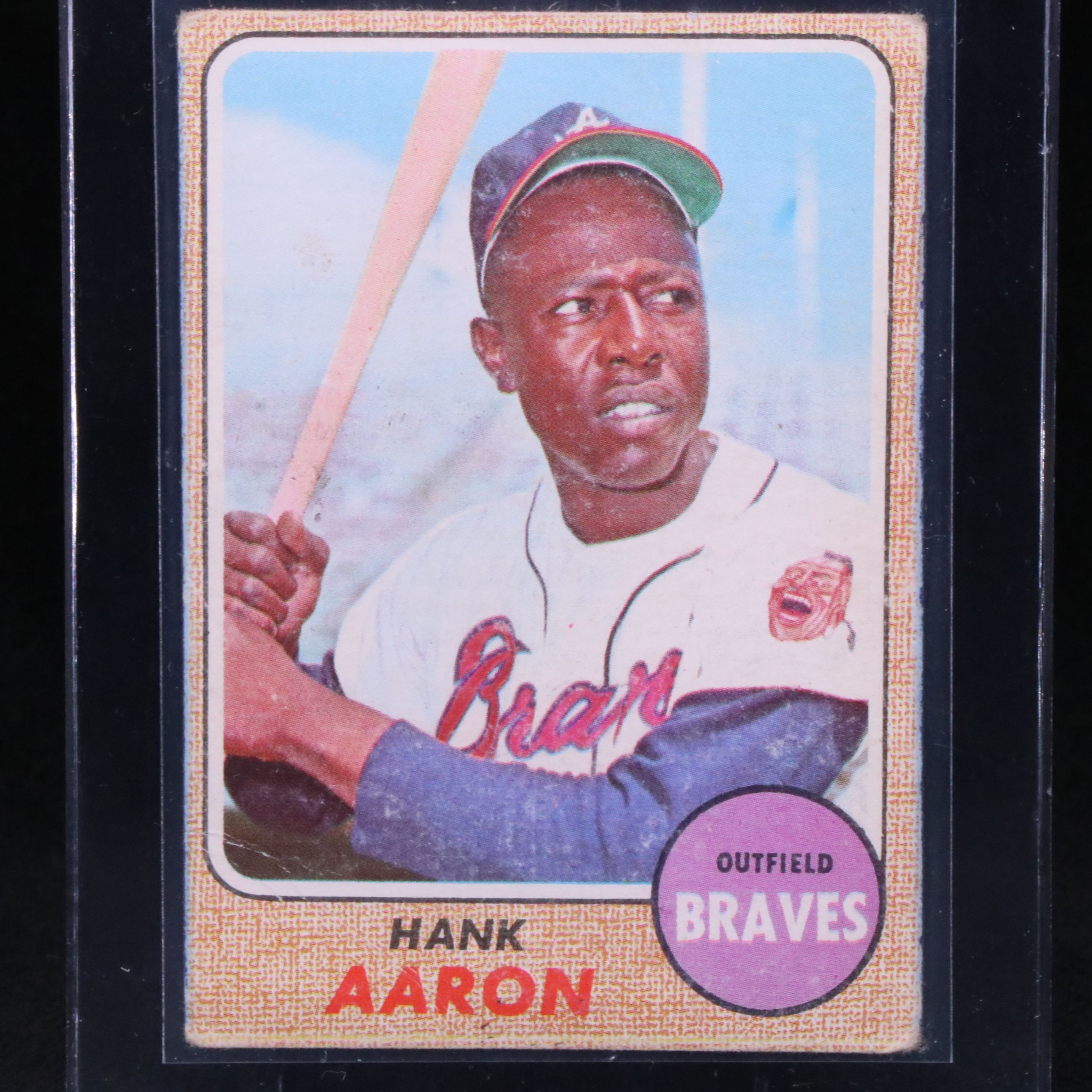 1968 Topps Hank Aaron Atlanta Braves Baseball Card