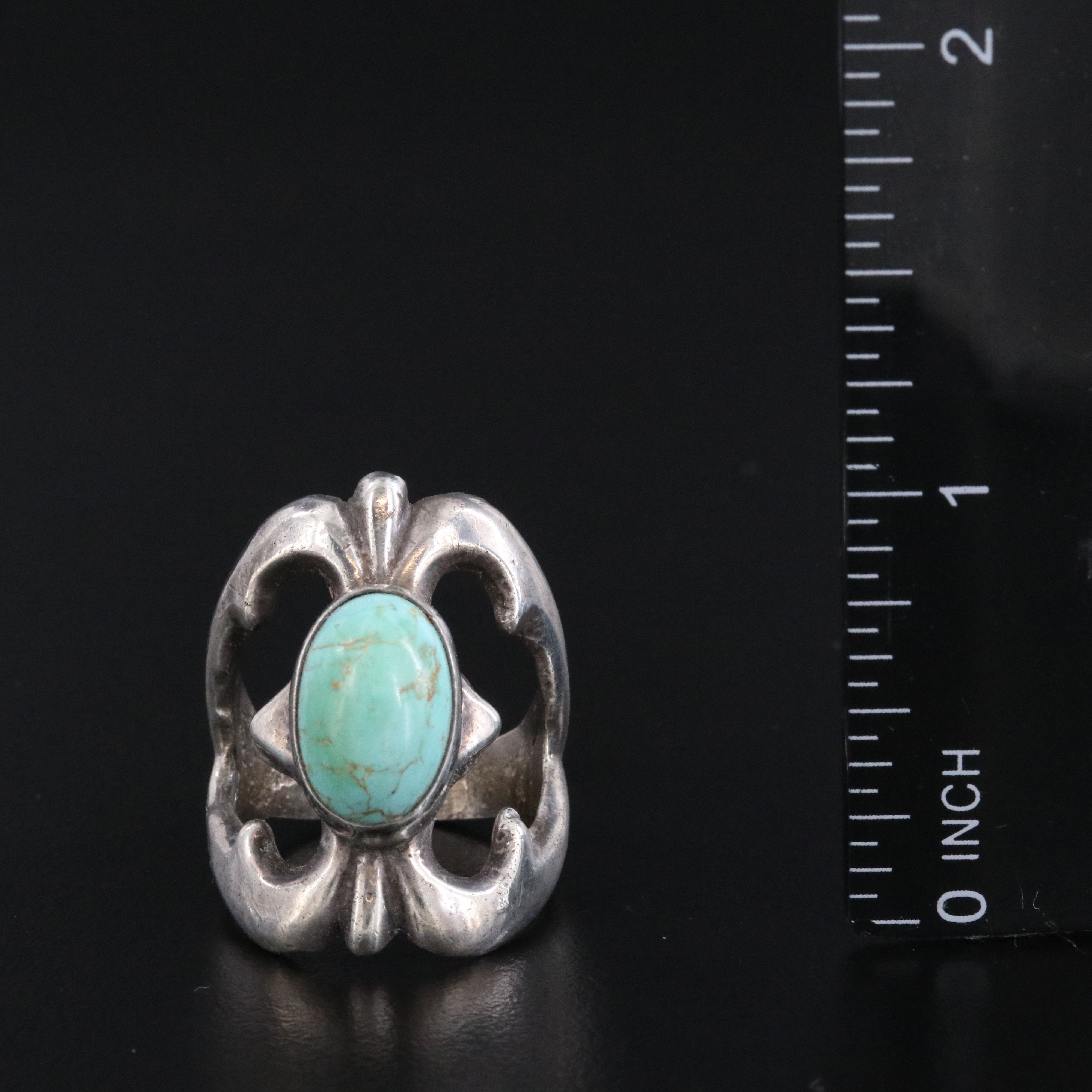 Southwestern Sterling Turquoise Ring
