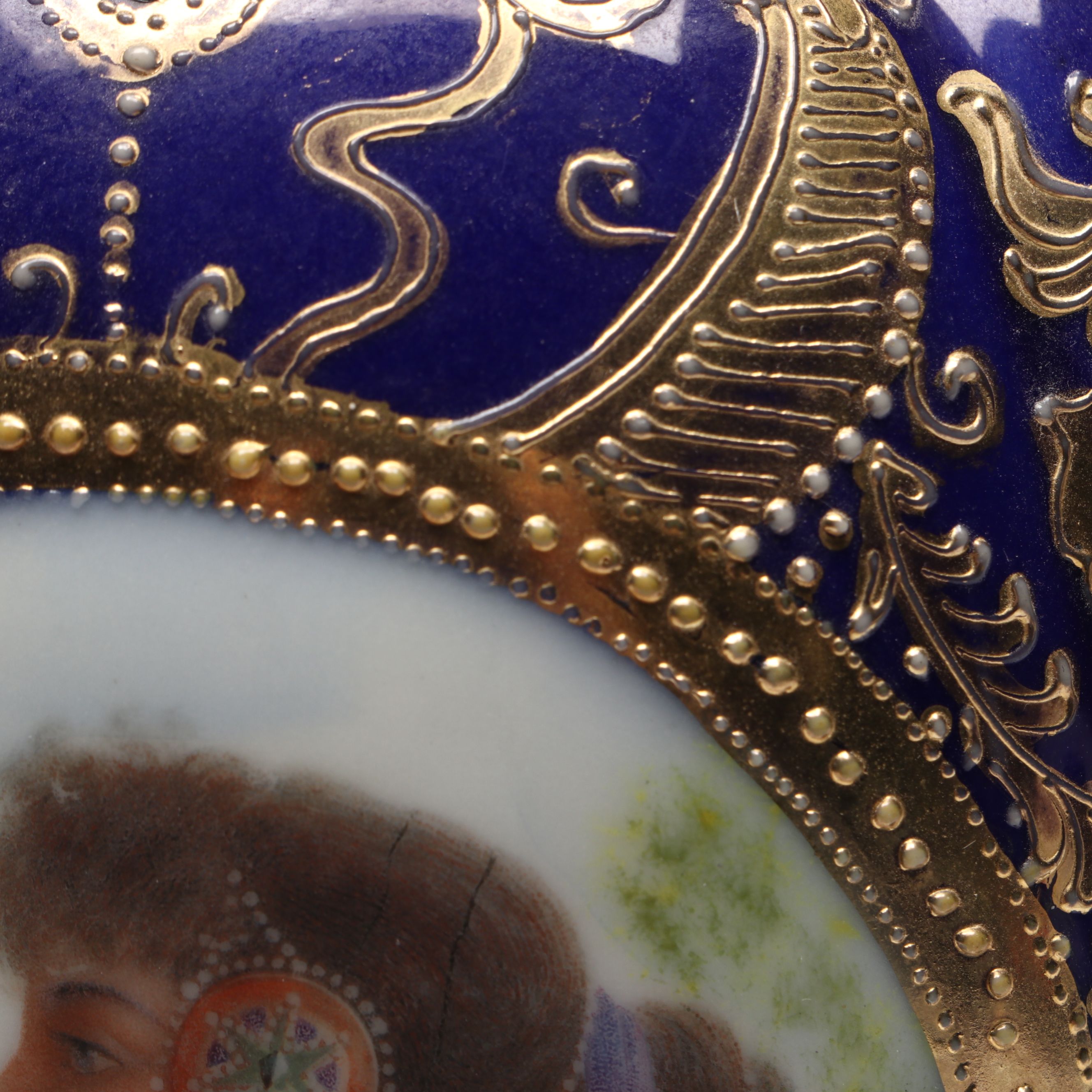 Hand-Decorated Gilt Porcelain Handled Vase