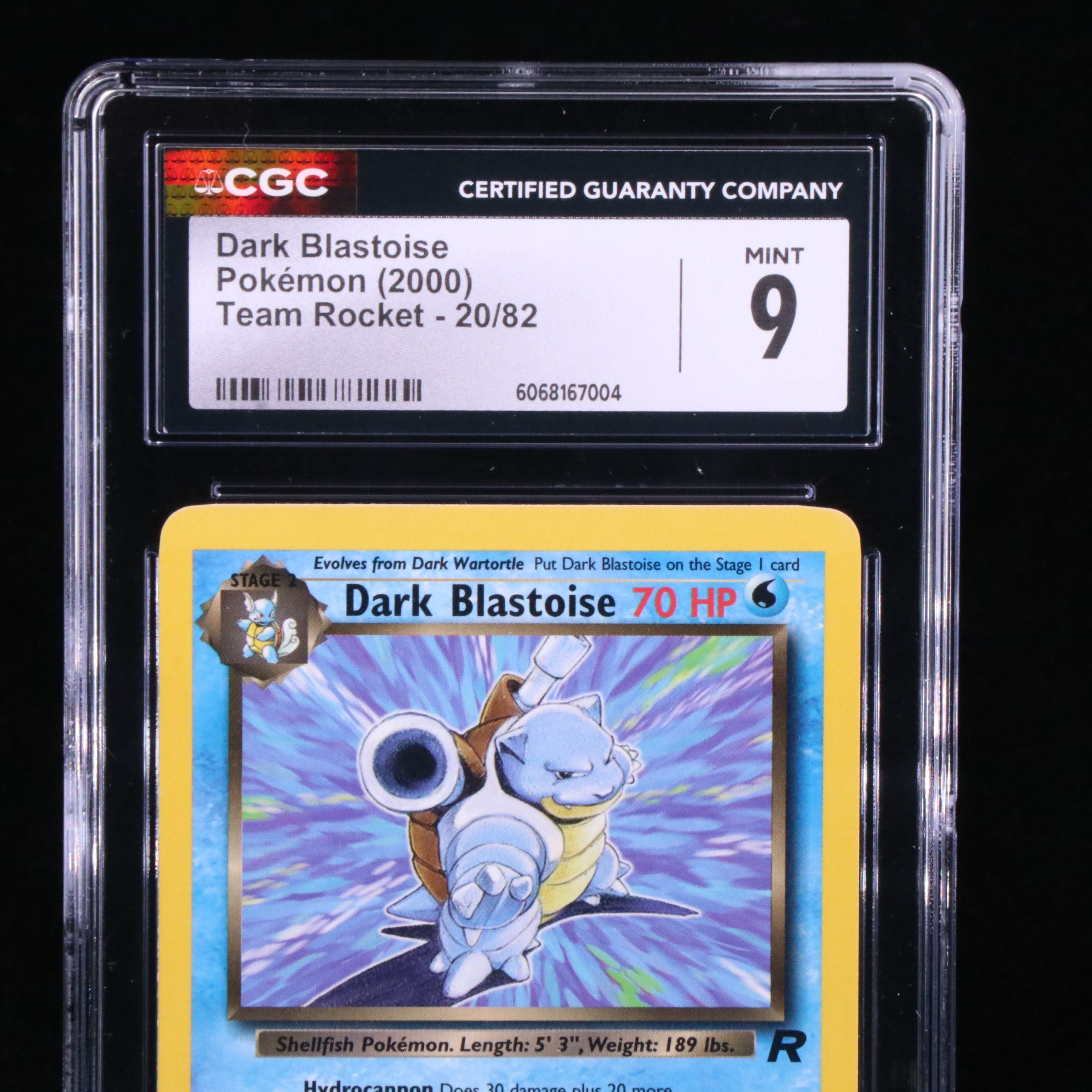 Team Rocket Dark Blastoise Pokémon Card Graded CGC 9