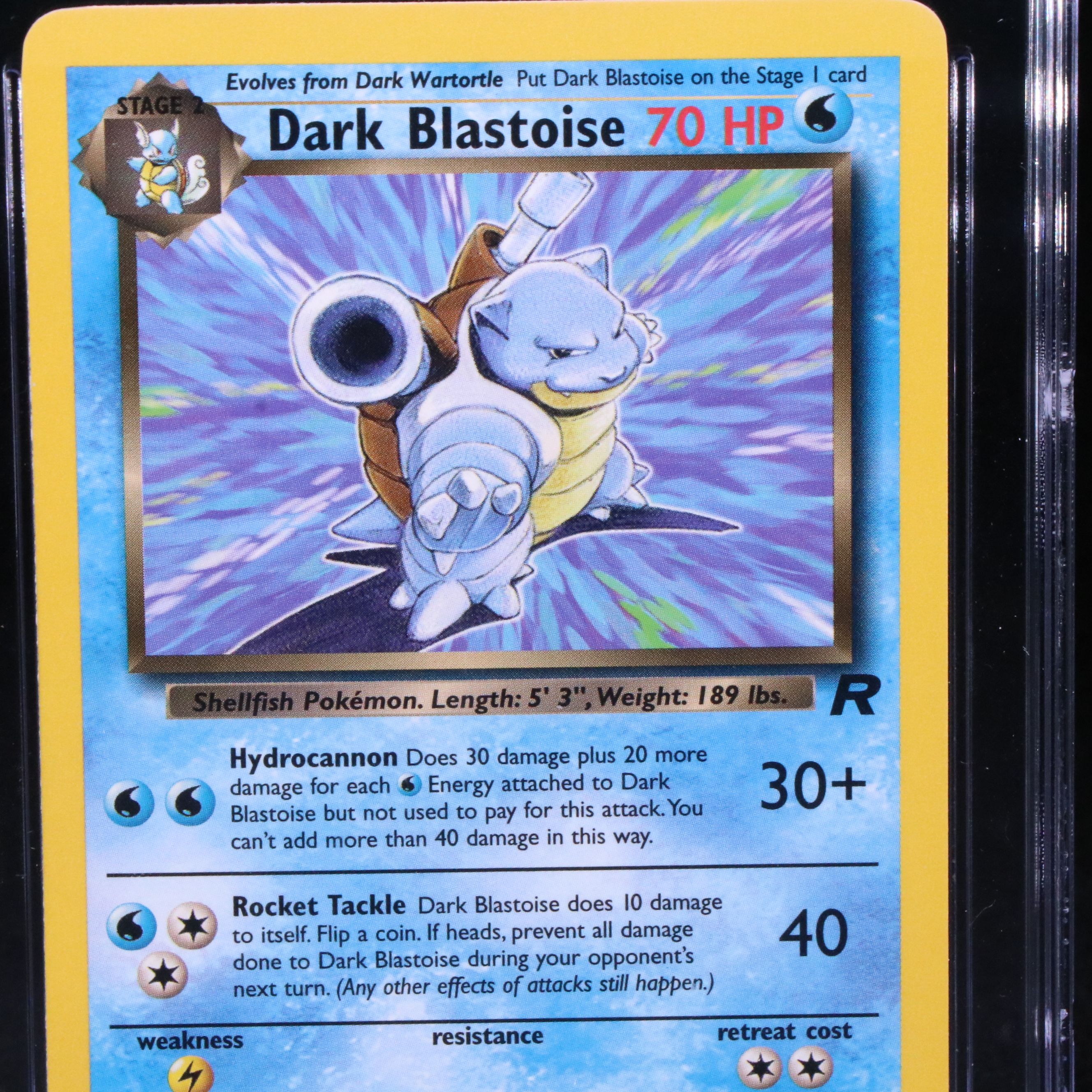 Team Rocket Dark Blastoise Pokémon Card Graded CGC 9