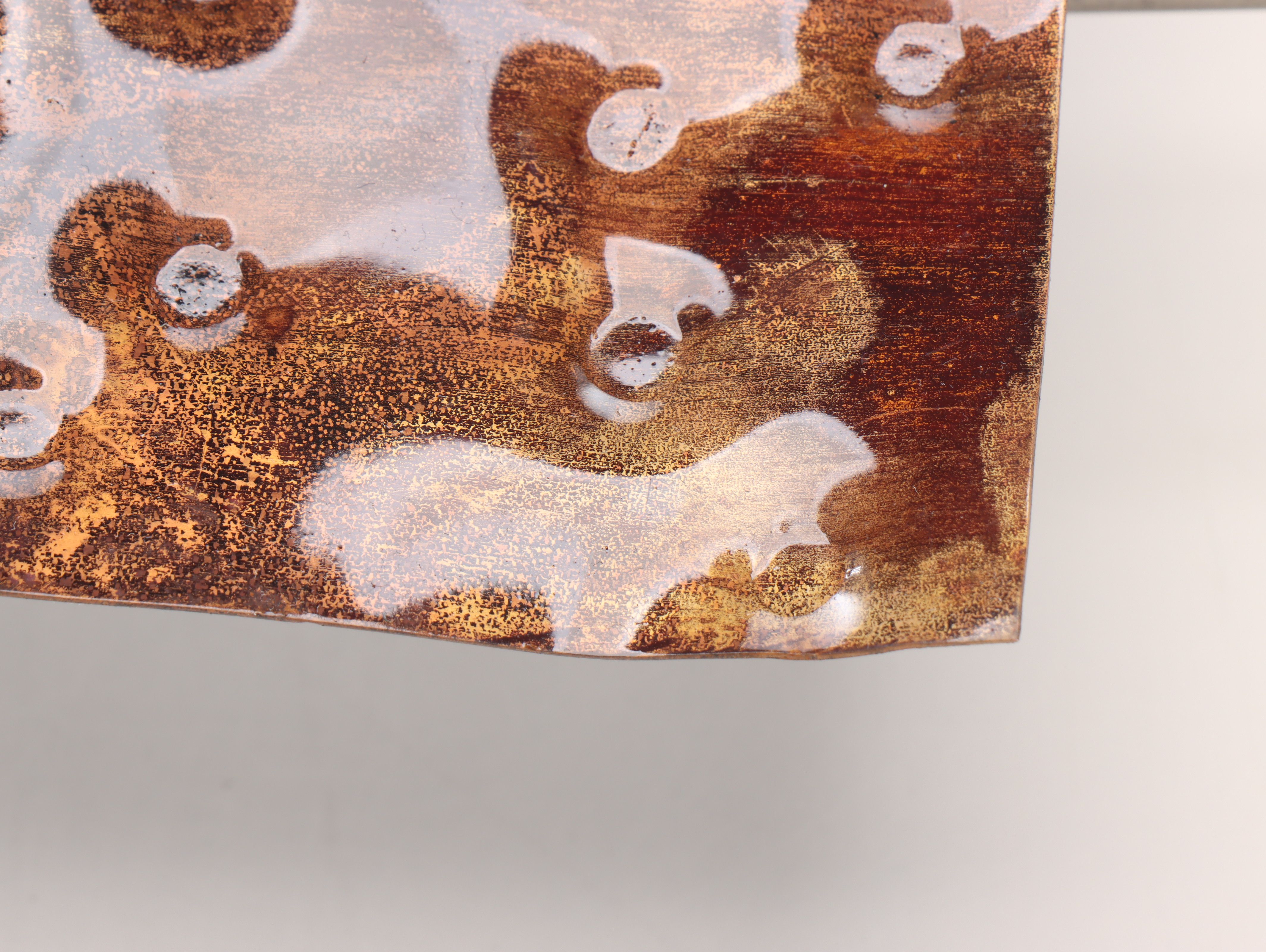 Geometric Hammered Metal Wall Hanging