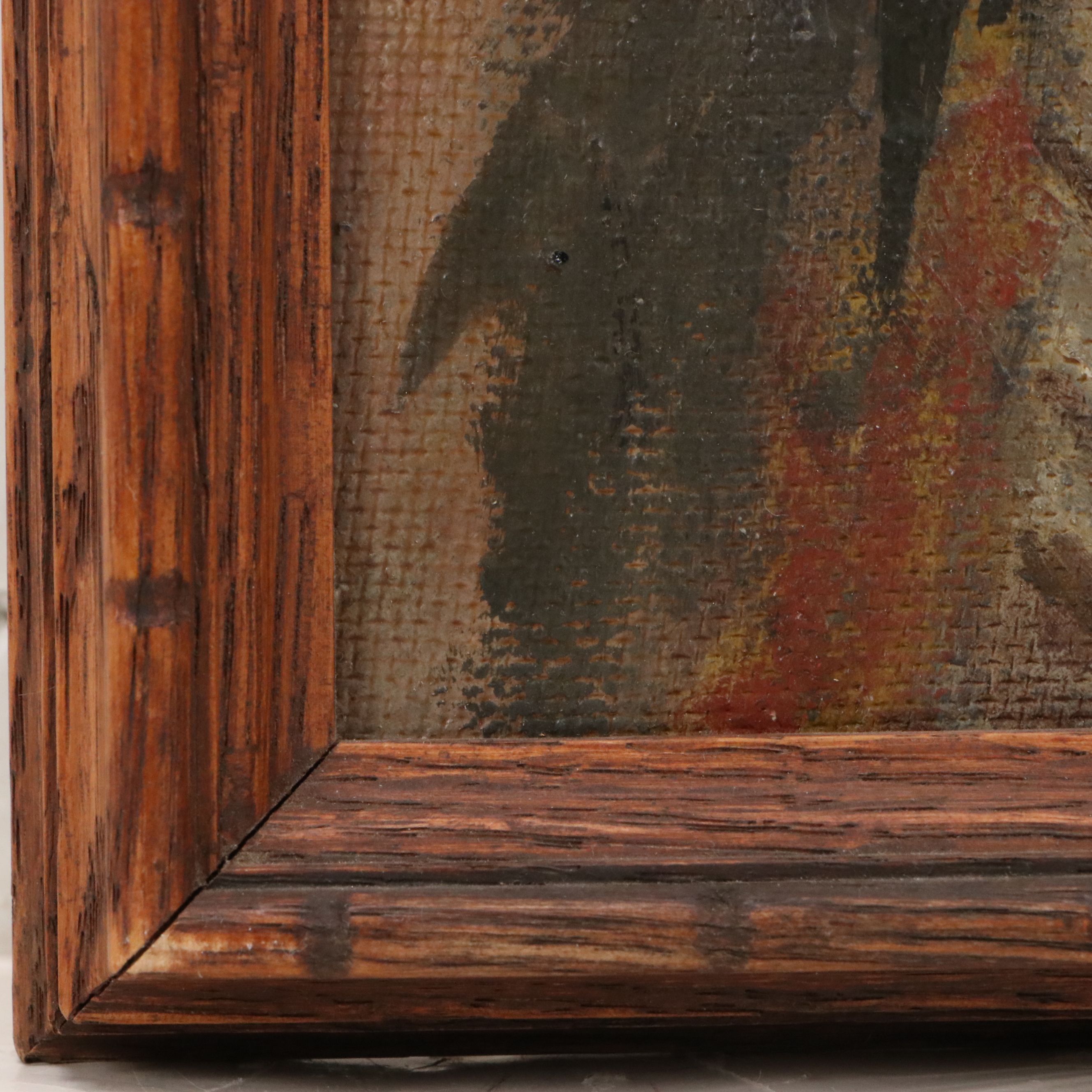 Walter James Keenan Oil Painting Portrait of Indigenous American, Early 20th C.