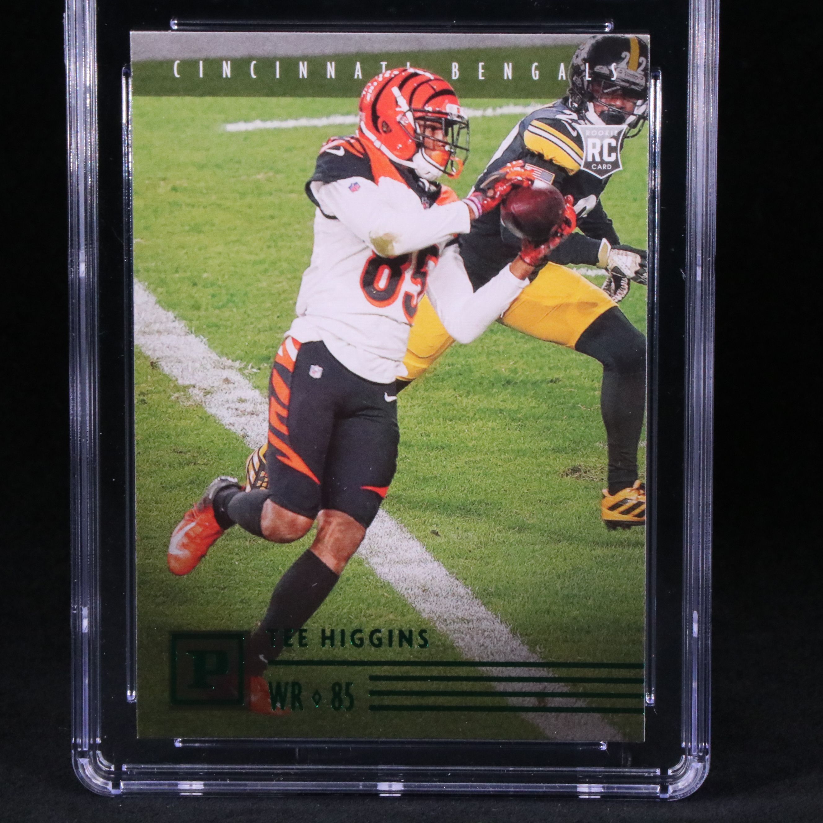 2020 Chronicles Tee Higgins Panini Green Rookie Football Card Graded CSG 10