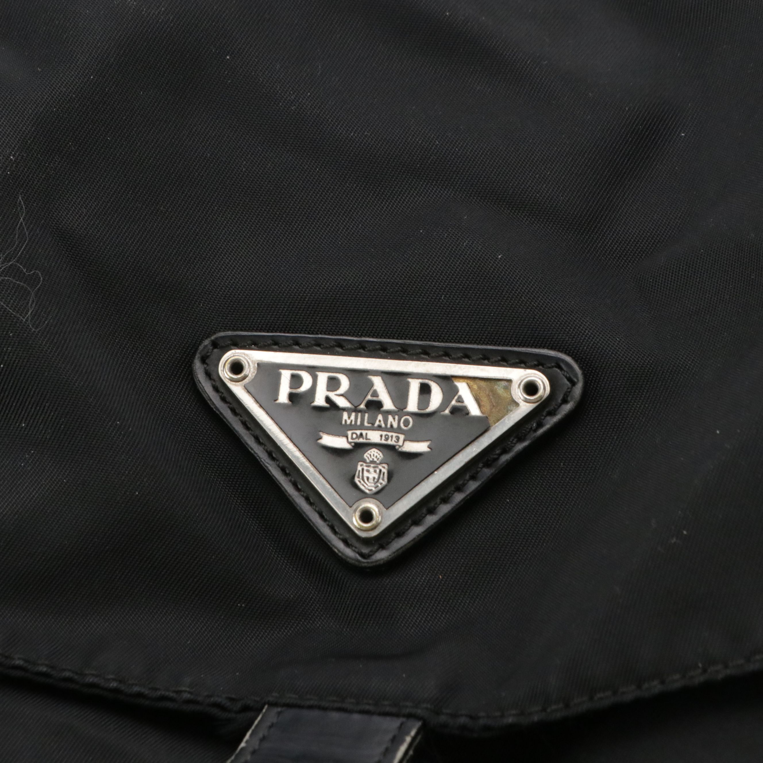 Prada Double Pocket Rucksack Backpack in Black Tessuto Nylon and Leather