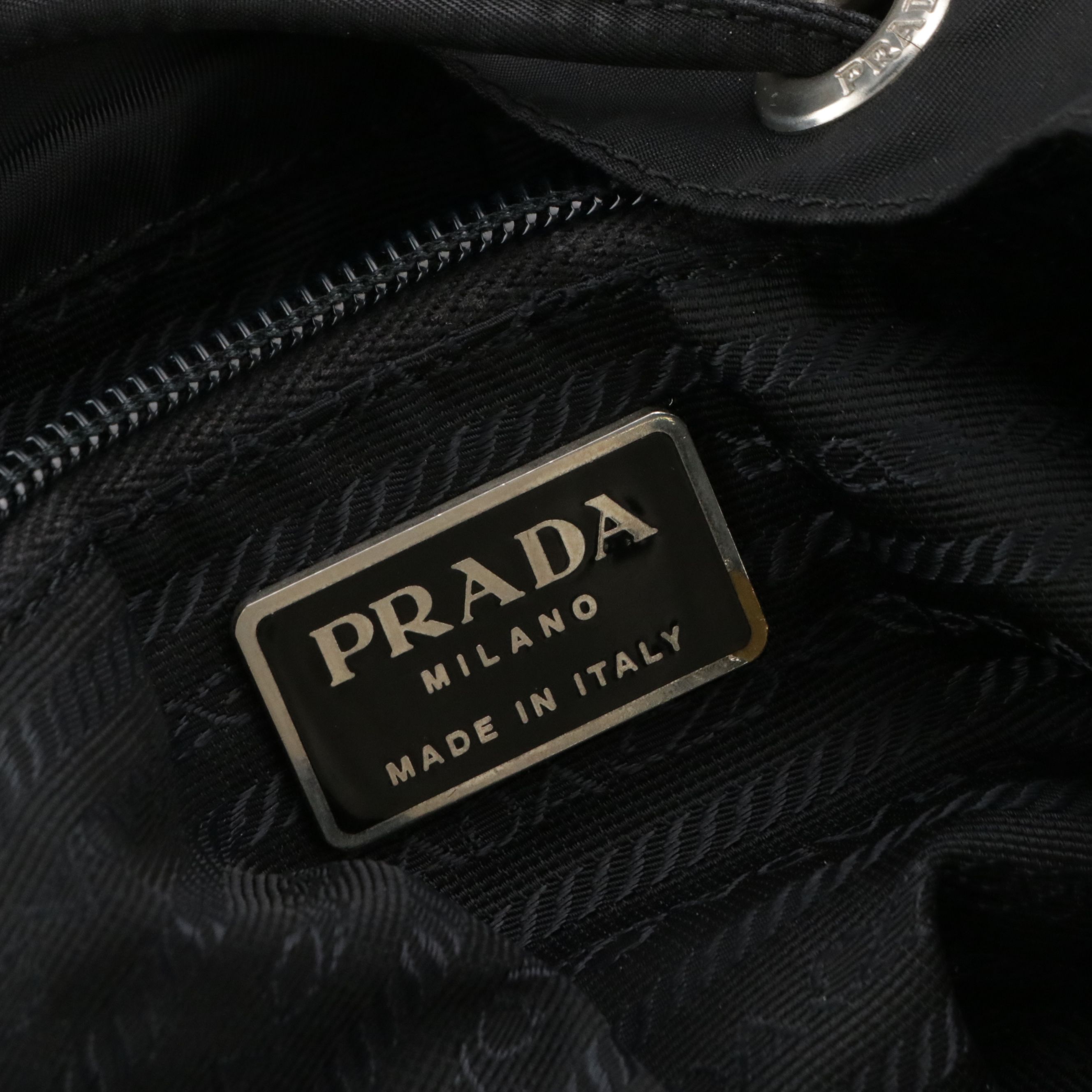 Prada Double Pocket Rucksack Backpack in Black Tessuto Nylon and Leather