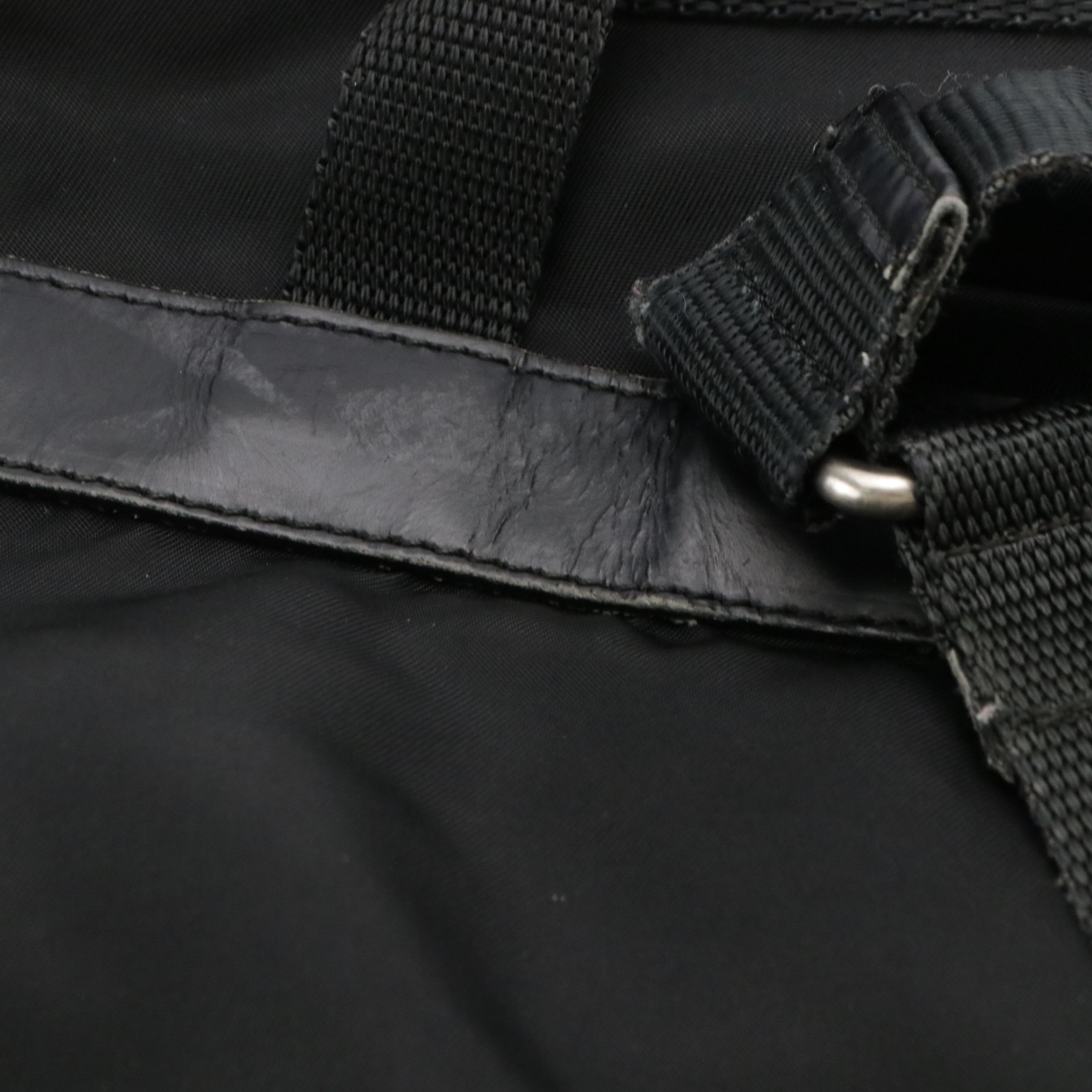 Prada Double Pocket Rucksack Backpack in Black Tessuto Nylon and Leather