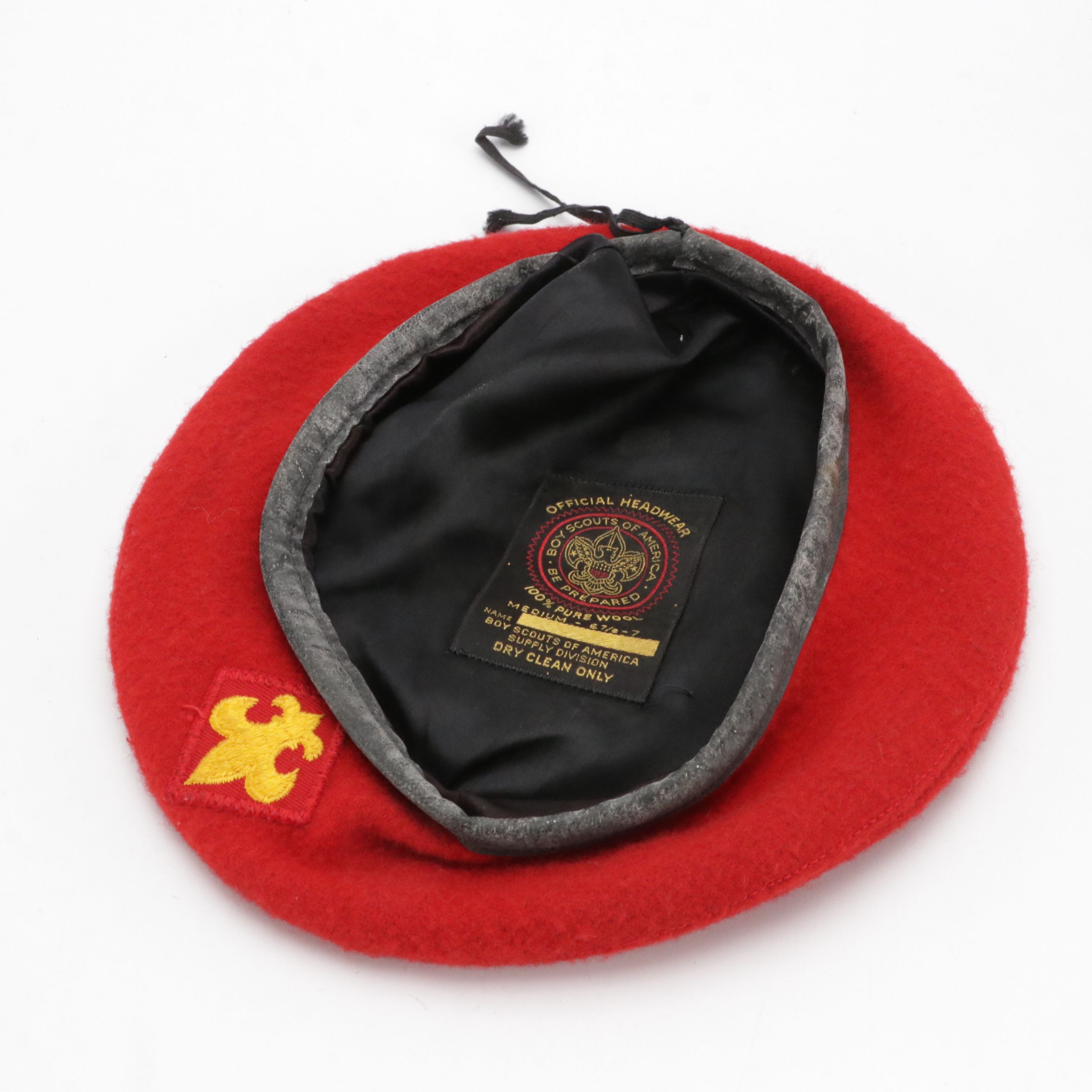 BSA Red Wool Beret, Moroccan Leather Gloves, and Floppy Velvet Bucket Hat
