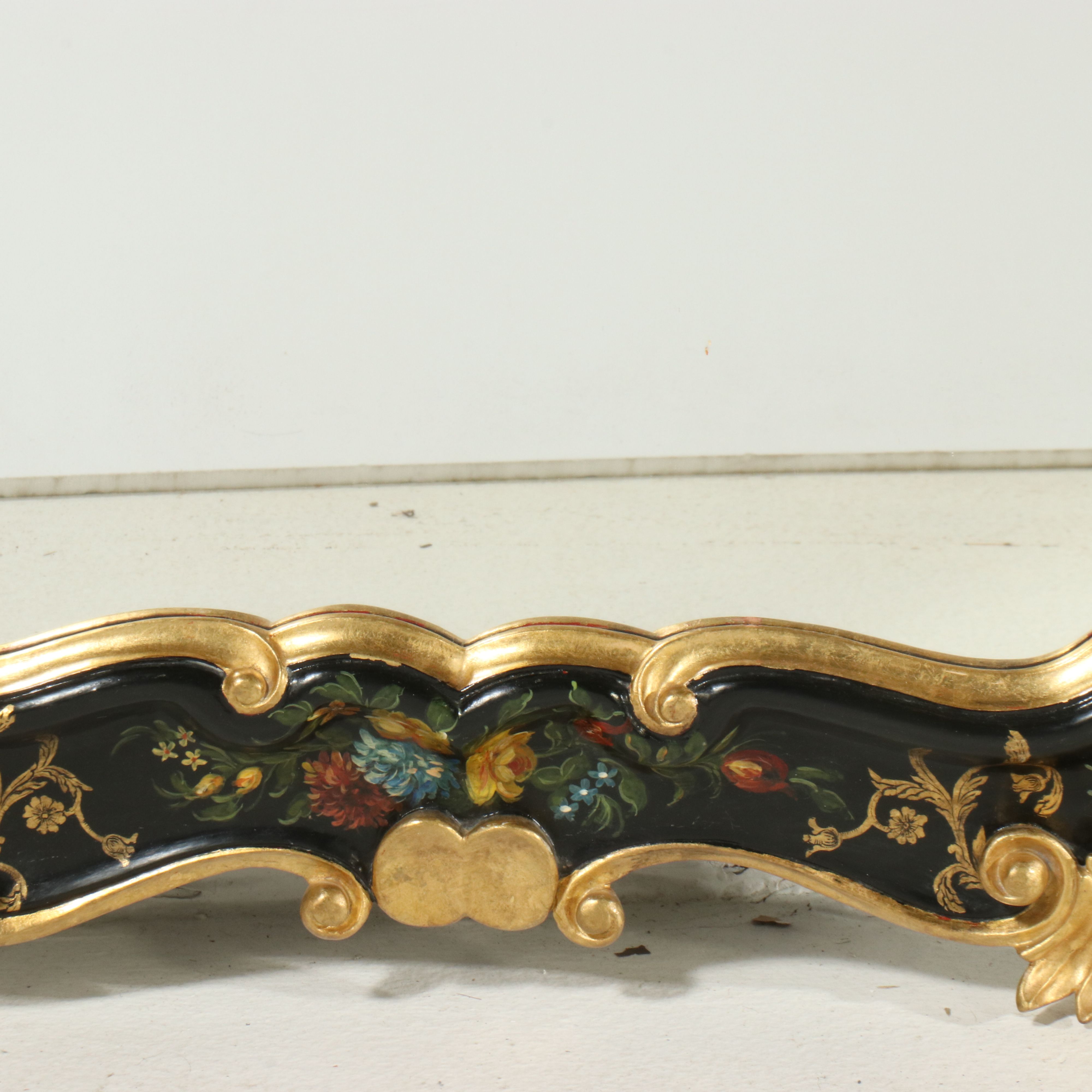 Chinoiserie Style Ornate Wall Mirror, Late 20th Century