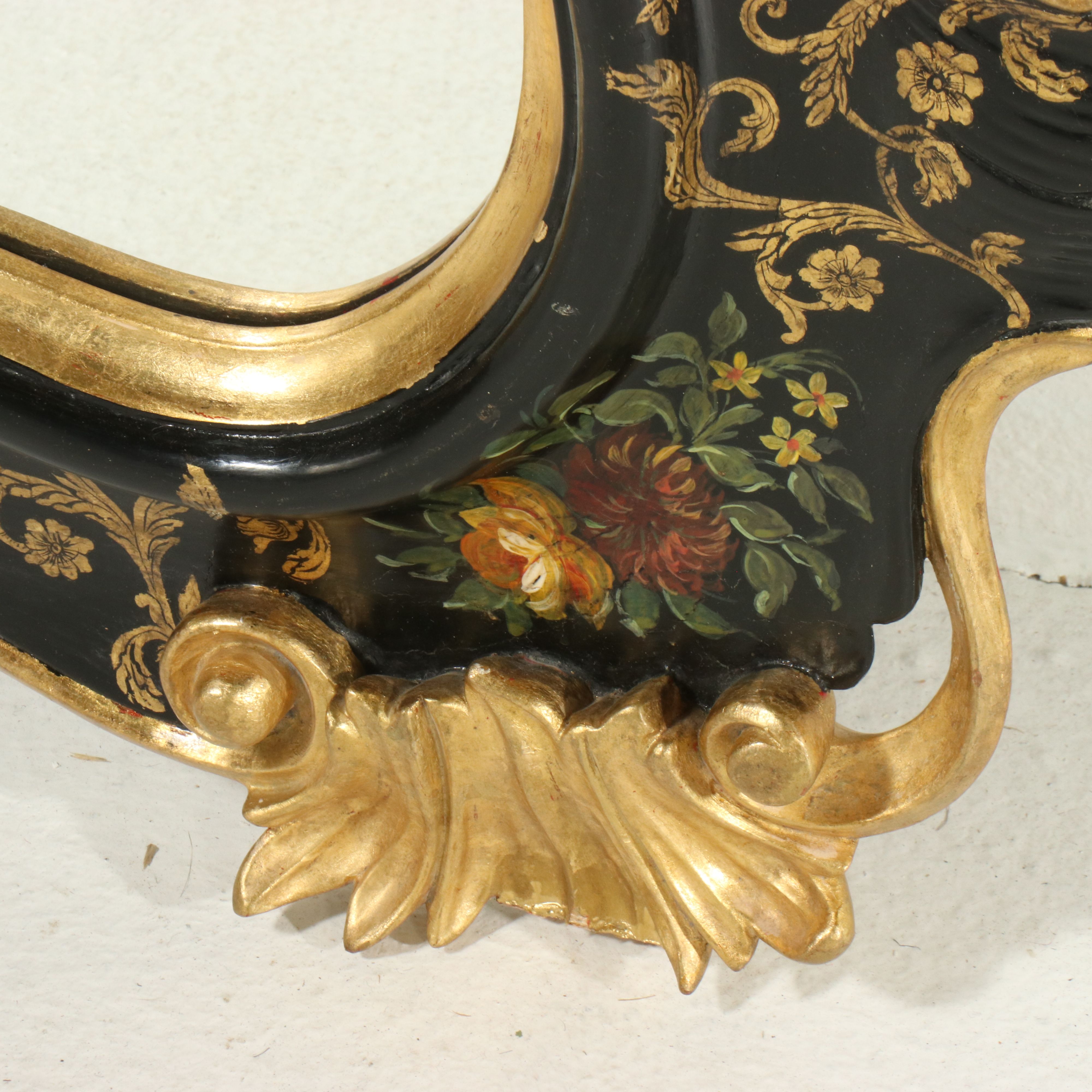 Chinoiserie Style Ornate Wall Mirror, Late 20th Century