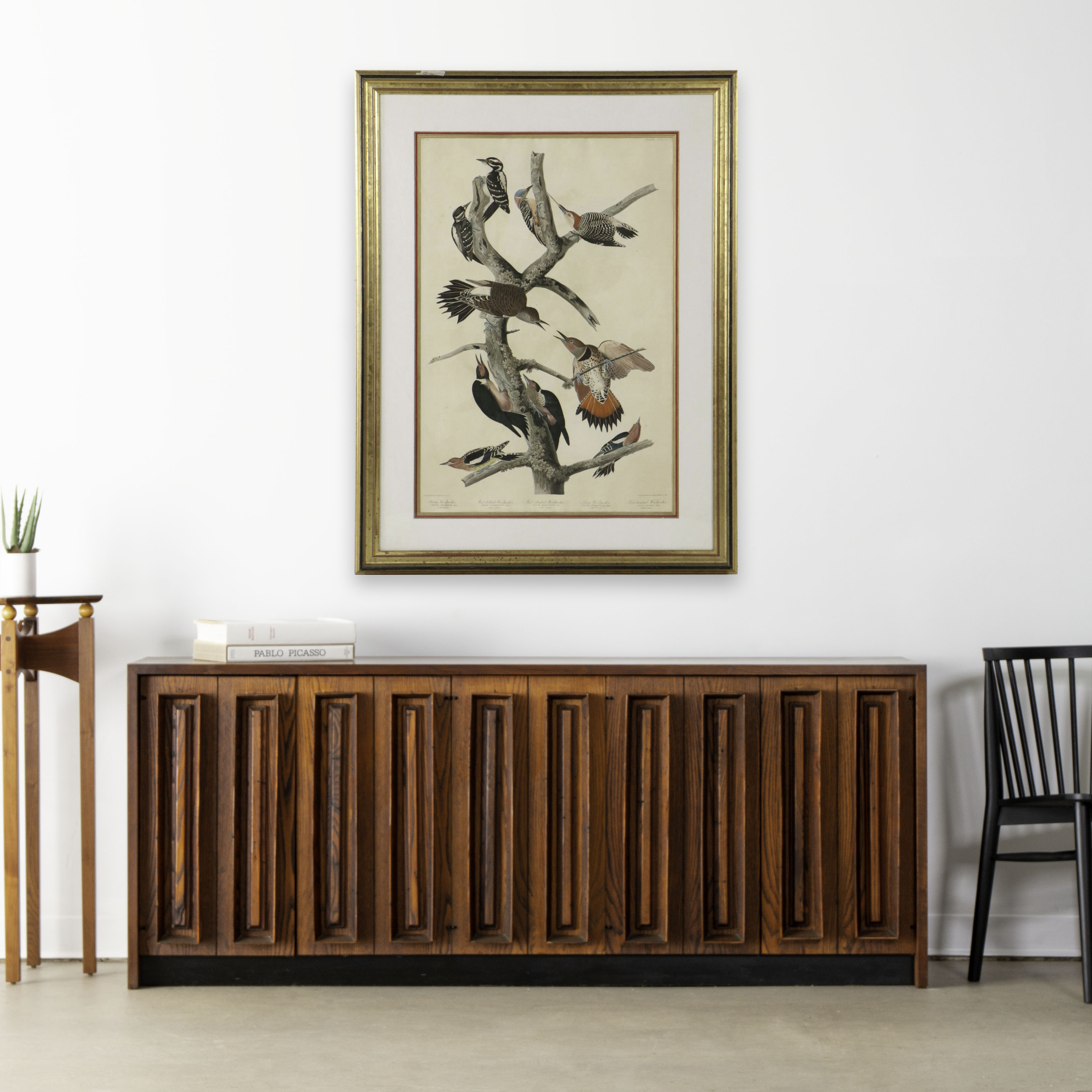 J. J. Audubon Havell Edition Engraving "Hairy Woodpecker..." 1838