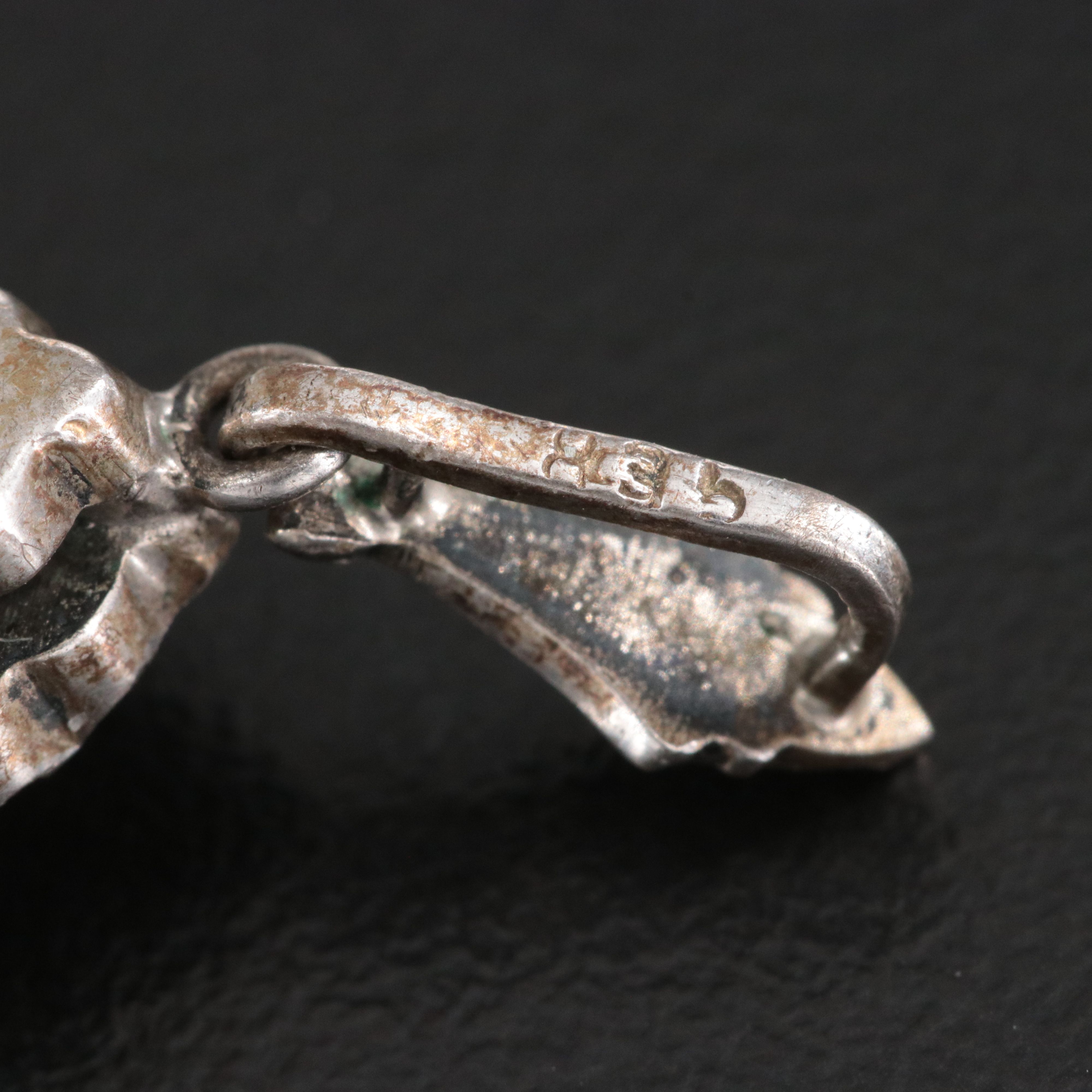 Art Deco 835 Silver Spinel Pendant