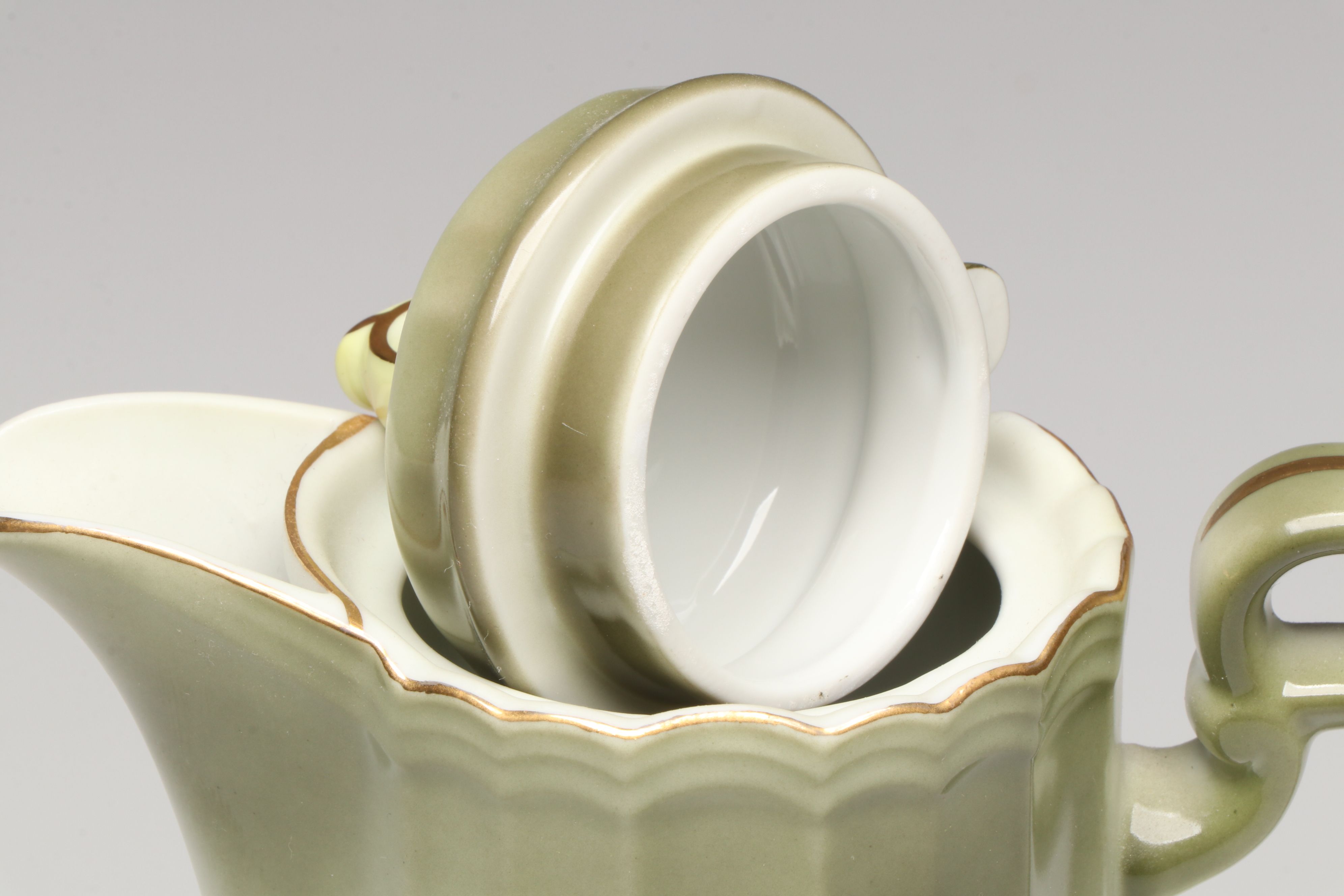 Bavarian Porcelain Chocolate Set and Japanese Bowl, Late 19th/Early 20th C.