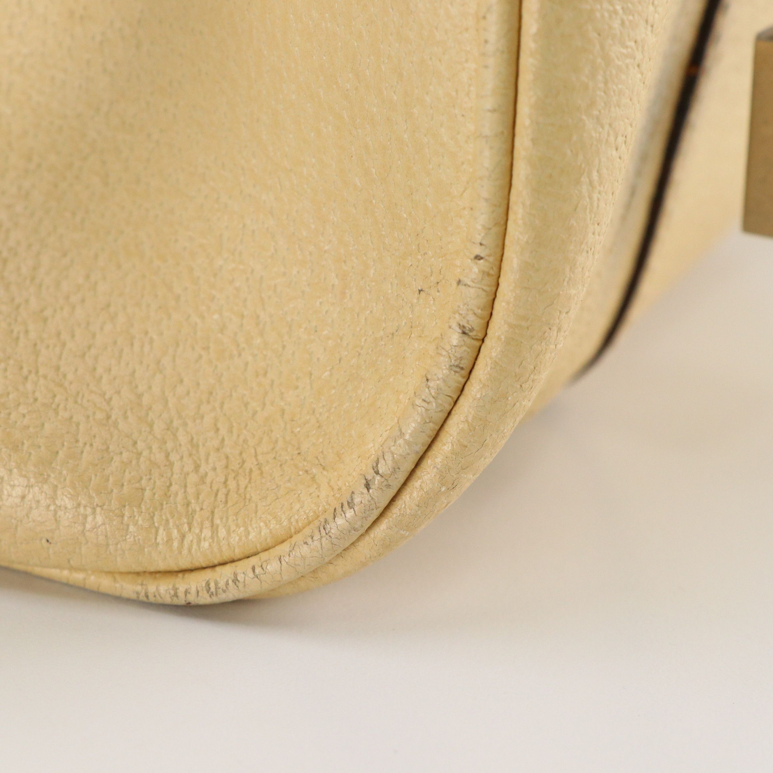 Prada Bowler Shoulder Bag in Vanilla Grained Leather