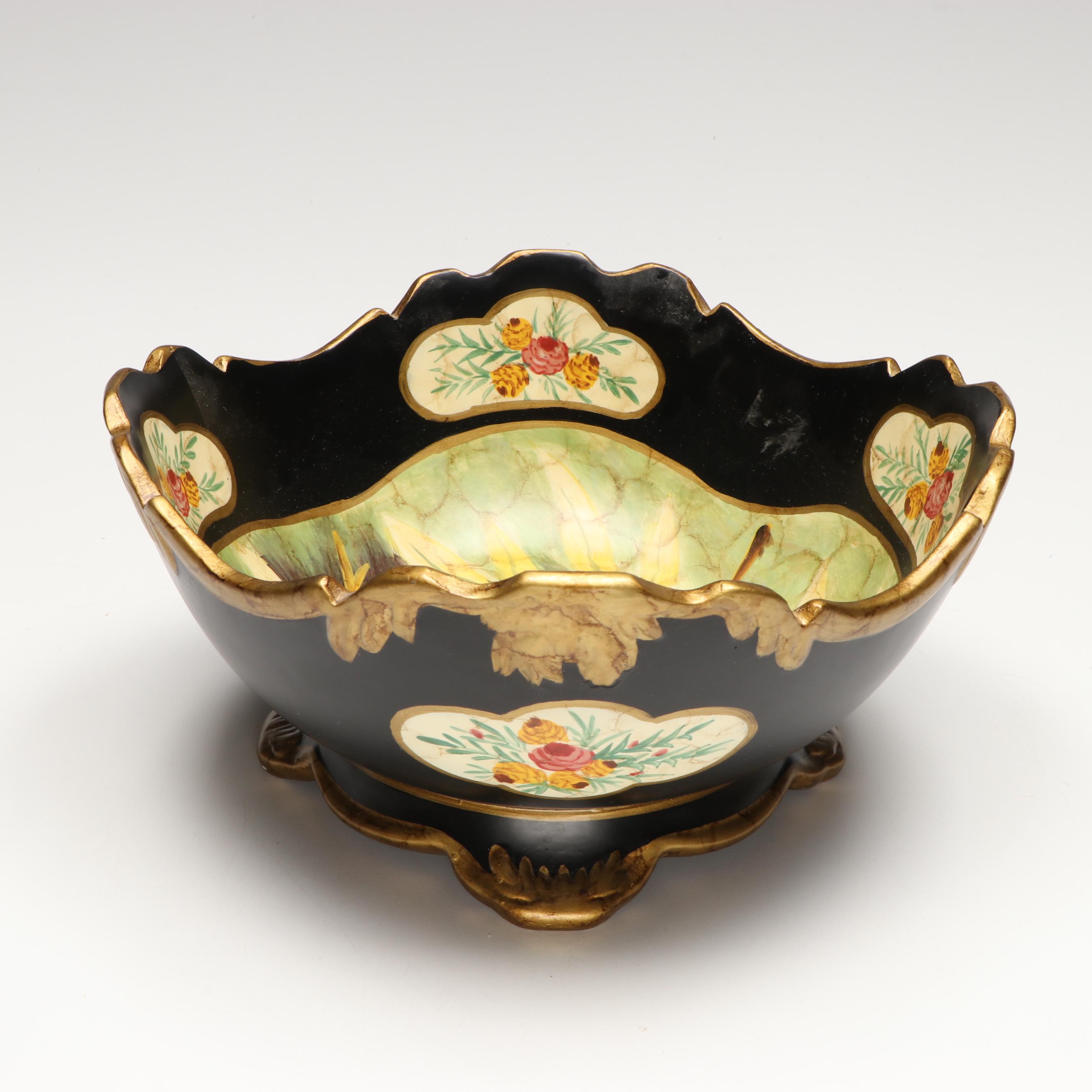 Raymond Waites Ceramic Decorative Footed Bowl and Plates