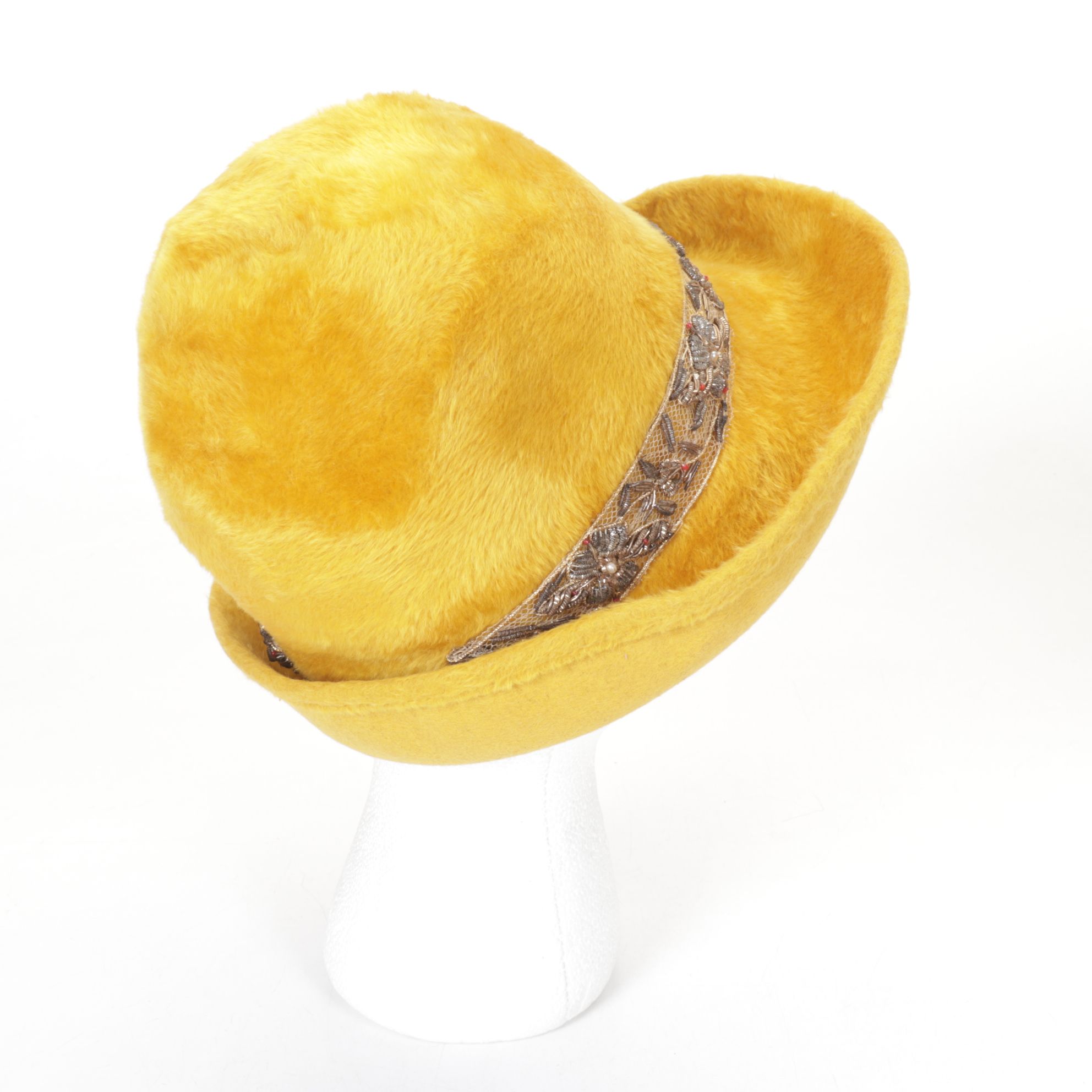 Mousse HB Faux Fur Cloche with Monterey, Mr. John Jr. and Glenover Hats, 1970s