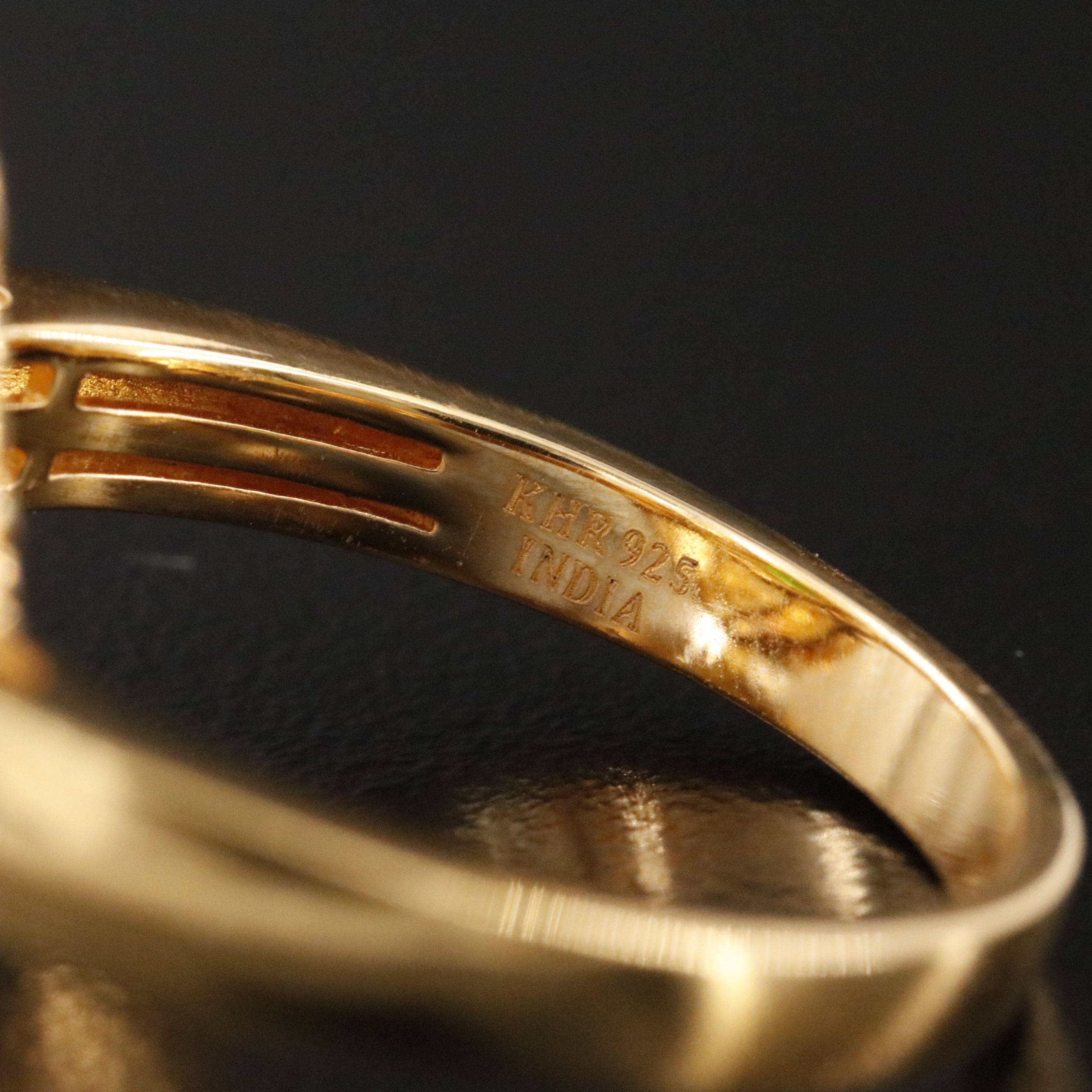 Sterling Chrome Diopside, Opal, and White Zircon Ring